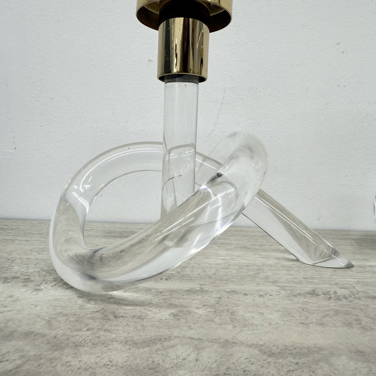 Pair Of Dorothy Thorpe Pretzel Mid Century Lucite Candle Stick, 1940’s photo Home Decor