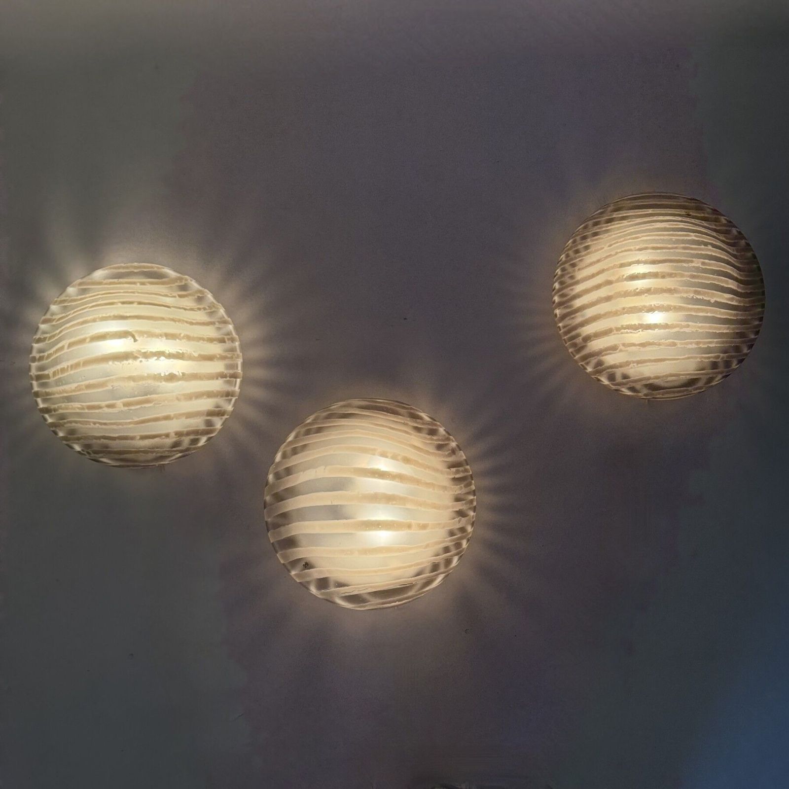 Set Van 3 Peil & Putzler Opbouw Wandlampen 'Zebra', Jaren 1970, Duitsland photo buy