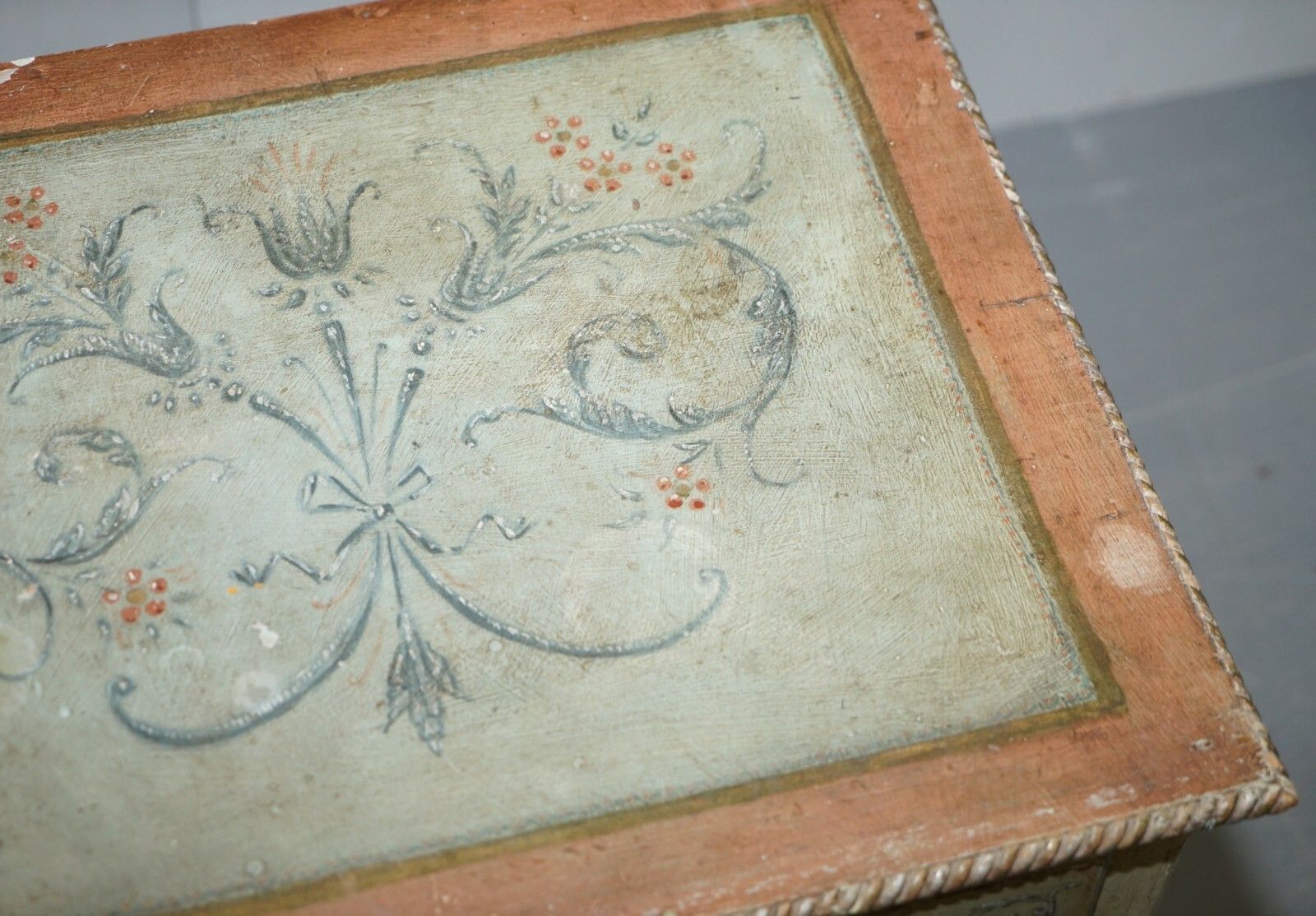 Rare Circa 1900 Hand Painted Claw & Ball Feet Side End Lamp Wine Table Cupboard photo 1950.0