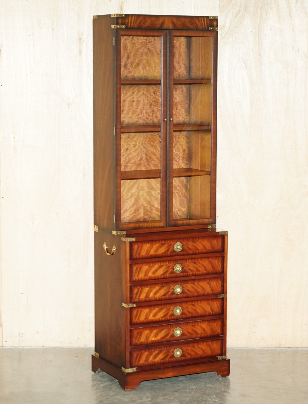 Fine Harrods Kennedy Military Campaign Hardwood Bookcases Inc Chest Of Drawers photo furniture
