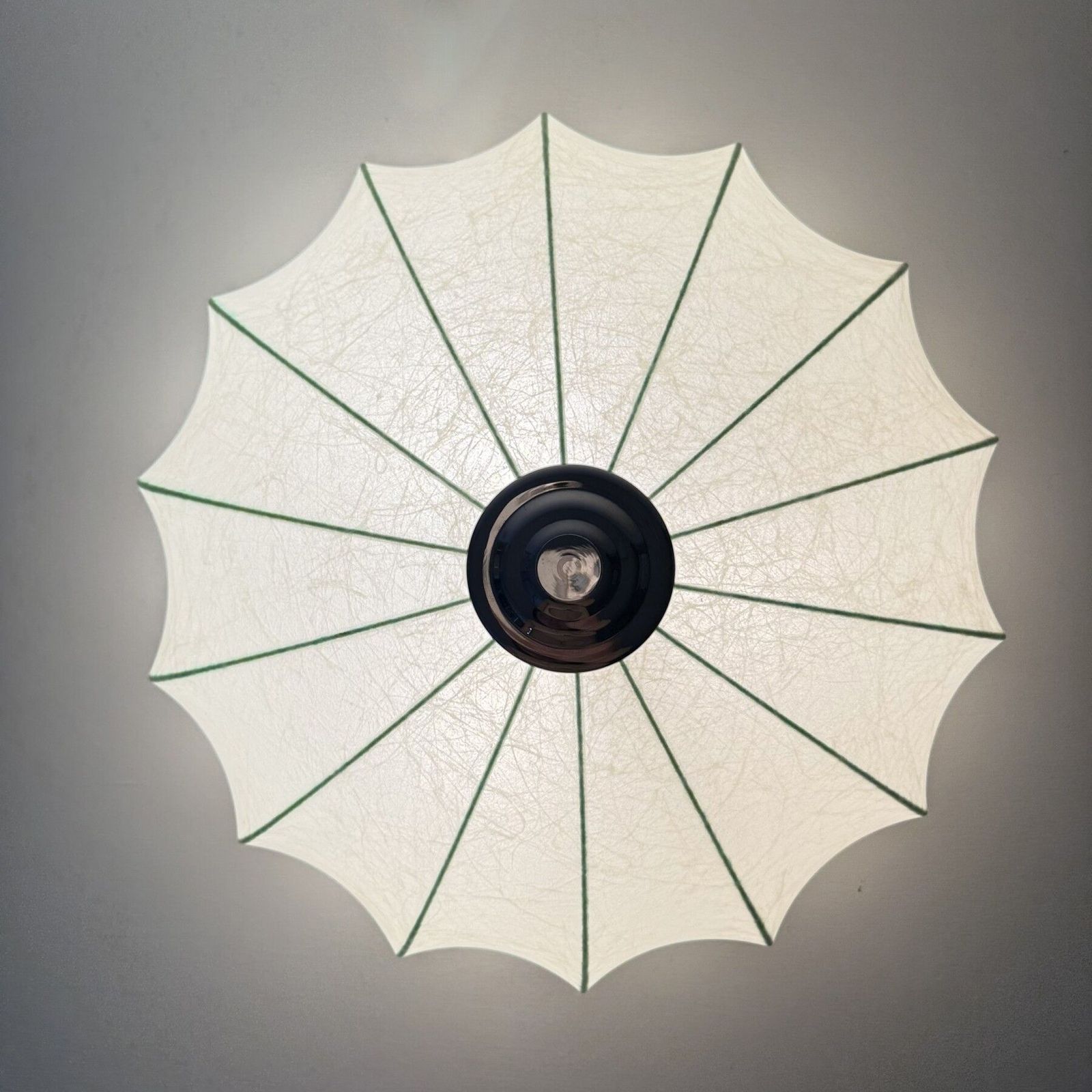 Cocoon Flush Mount Van Goldkant Leuchten, Jaren 1960 photo for sale