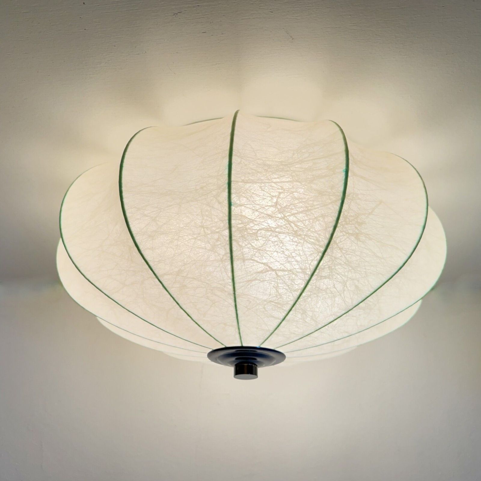 Cocoon Flush Mount Van Goldkant Leuchten, Jaren 1960 photo Verlichting