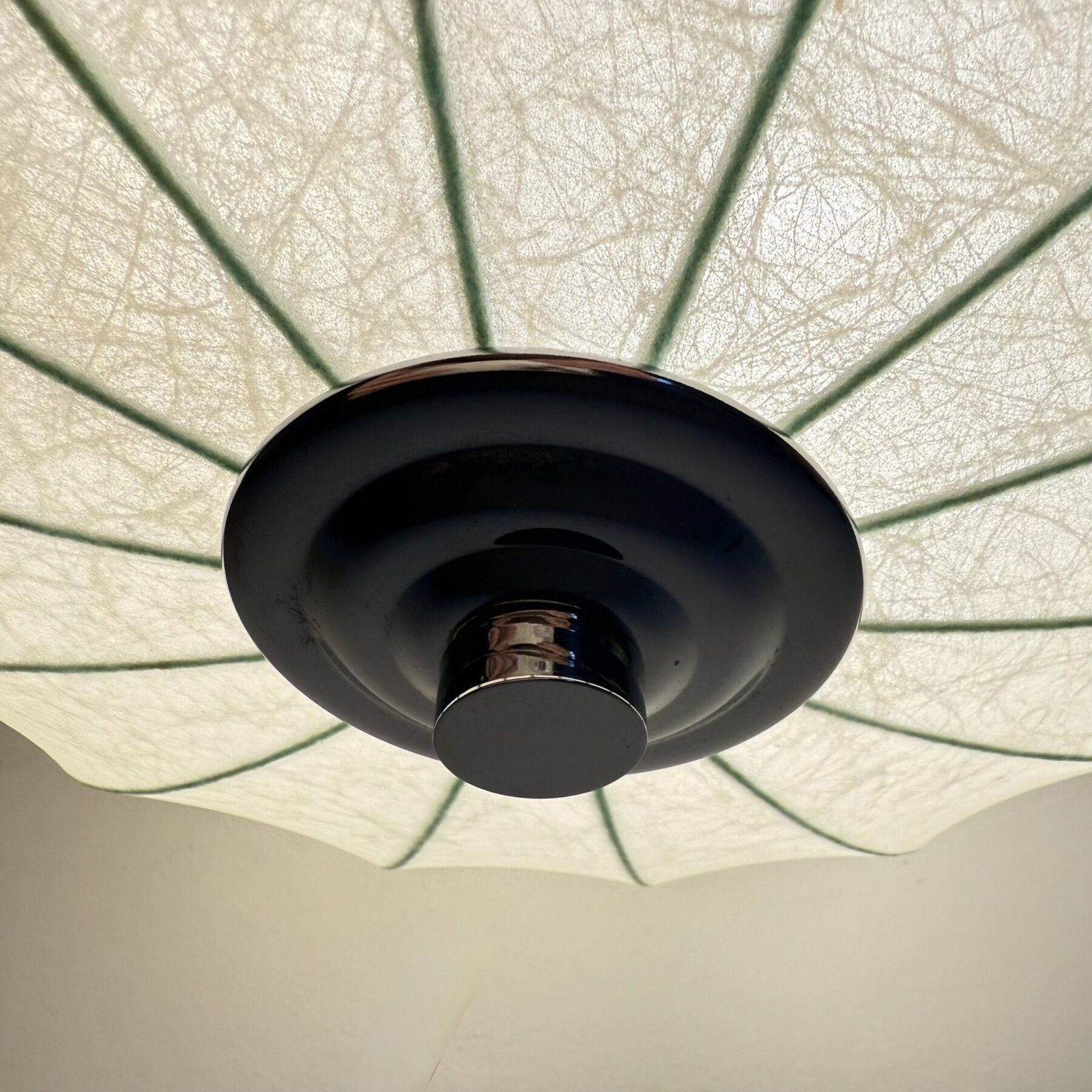 Cocoon Flush Mount Van Goldkant Leuchten, Jaren 1960 photo vinterior