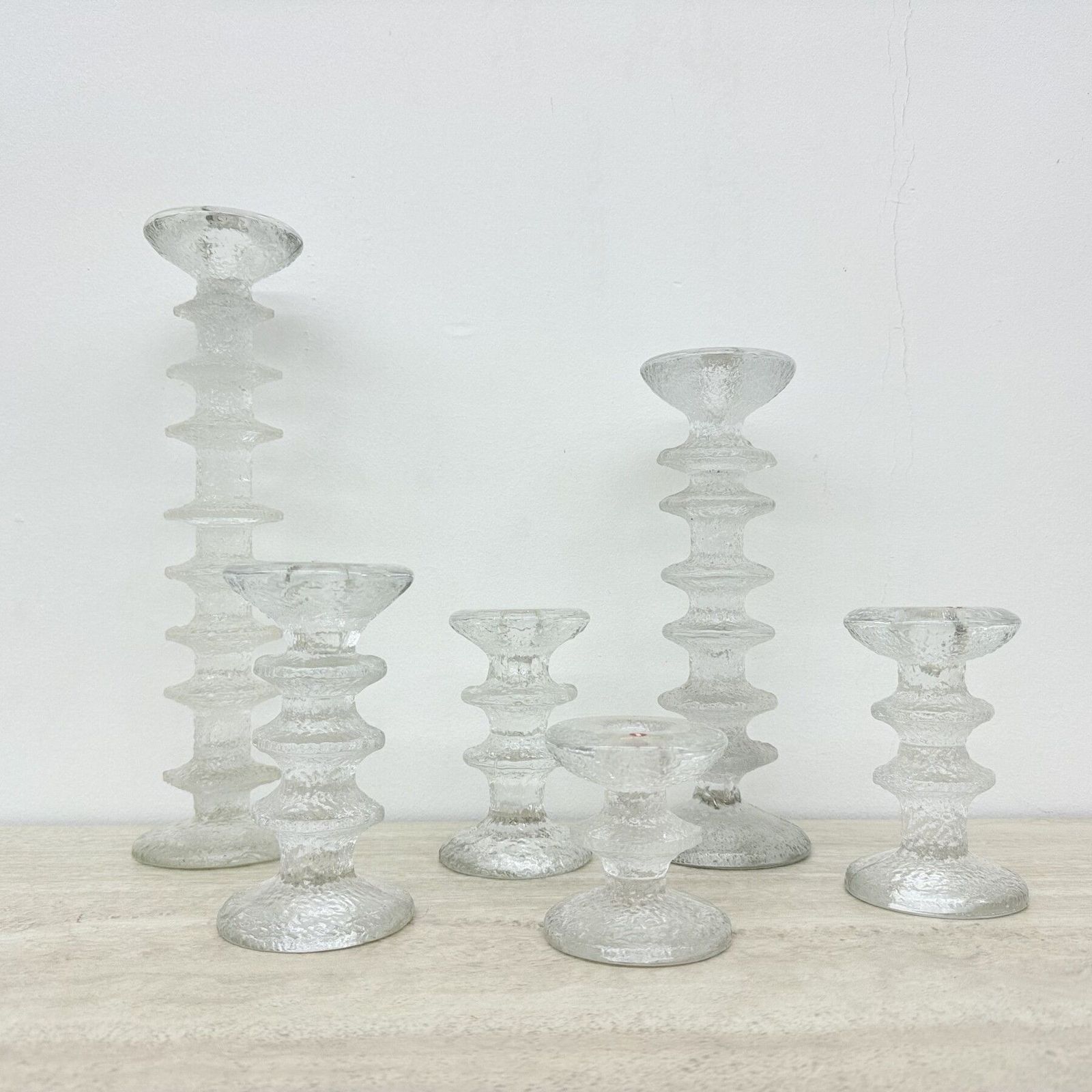Home Decor Set Of 6 Candle Holders By Timo Sarpaneva For Iittala , 1970s photo