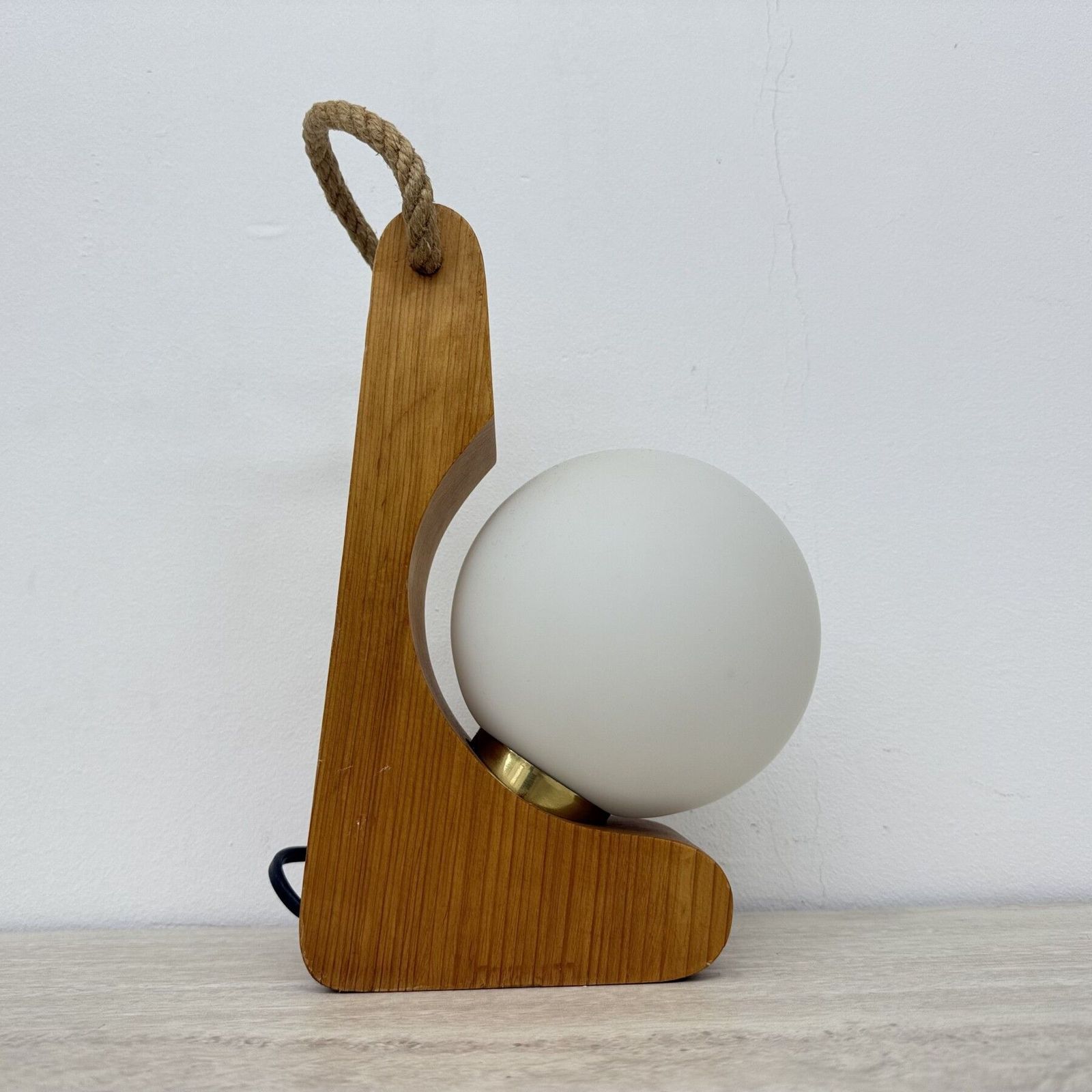 photo furniture Temde Leuchten Solid Wooden Table / Wall Lamp , 1970s