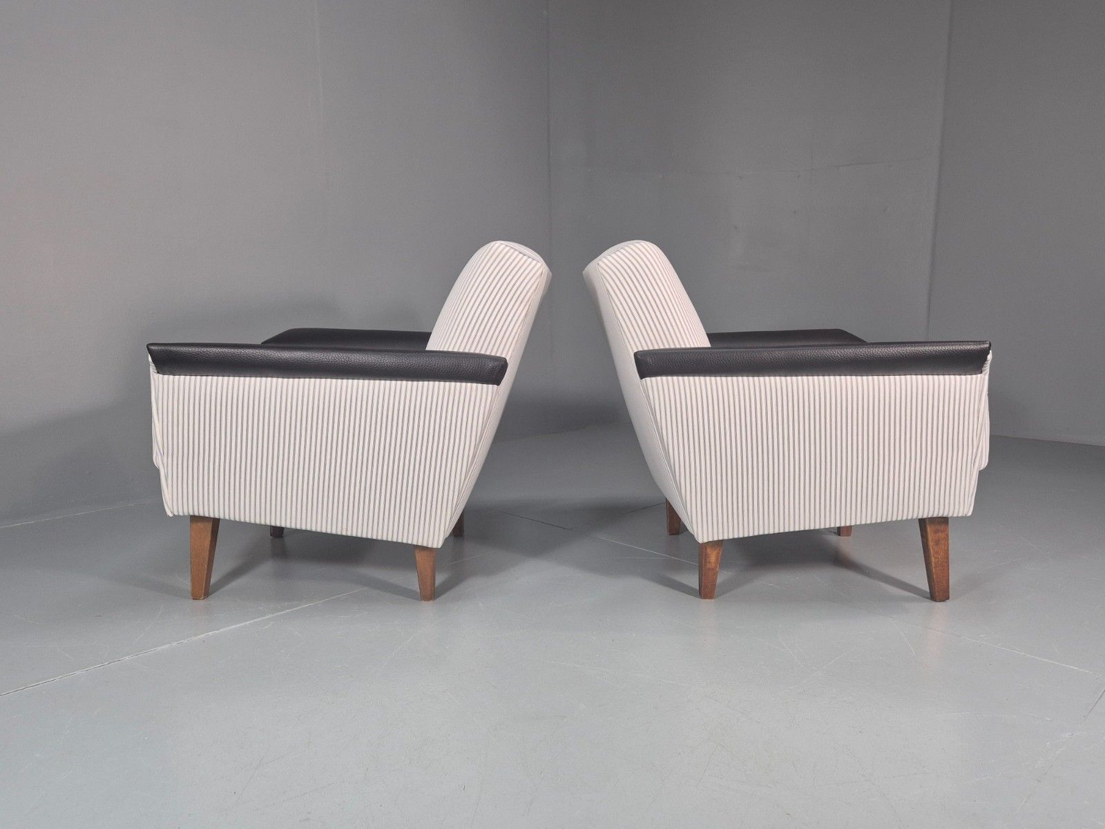 2 Mid Century Lounge Chairs Vintage Danish 1950s New Upholstery  Eb10982 Mnor photo vintage