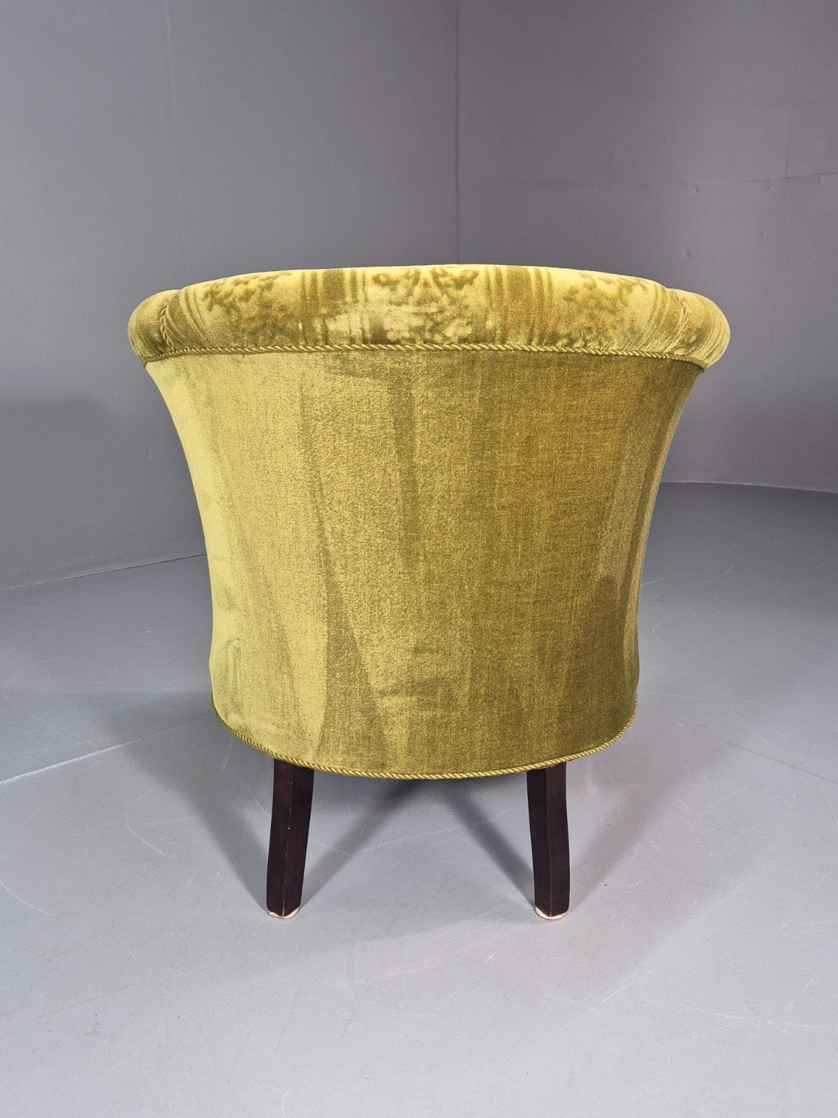 275.0 Vintage Art Deco Danish Tub Chair Green Moquette 1940s  Eb10775 Vclo photo