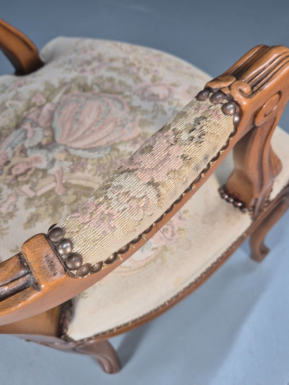 Vintage Rococo Lounge Chair 1960s Danish Retro Repro Eb10734 Vclo photo vintage