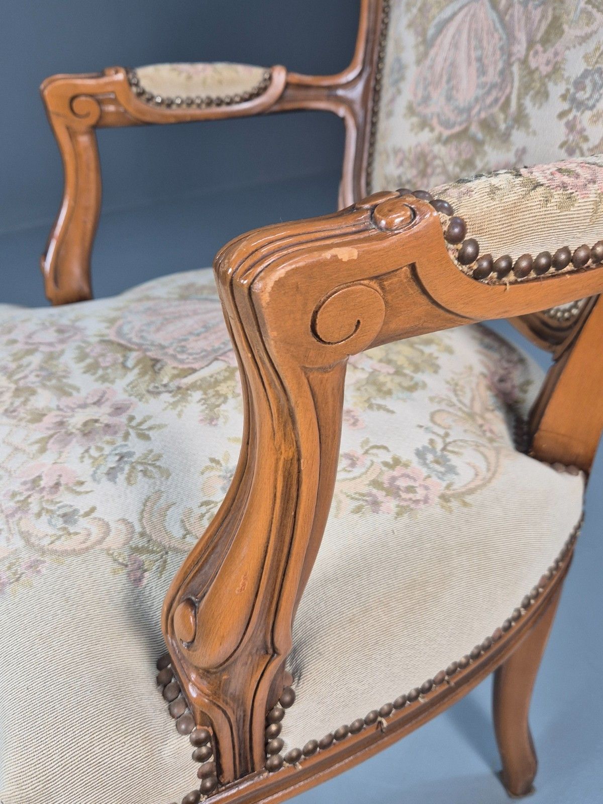 175.0 Vintage Rococo Lounge Chair 1960s Danish Retro Repro Eb10734 Vclo photo