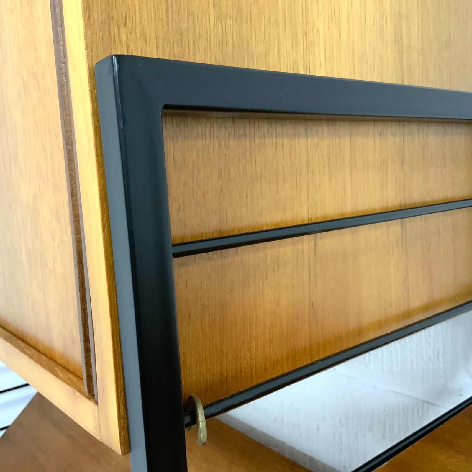 photo for sale Vintage Staples Ladderax 2 Bay Modular Shelving Unit Bureau Bookcase Teak 60s
