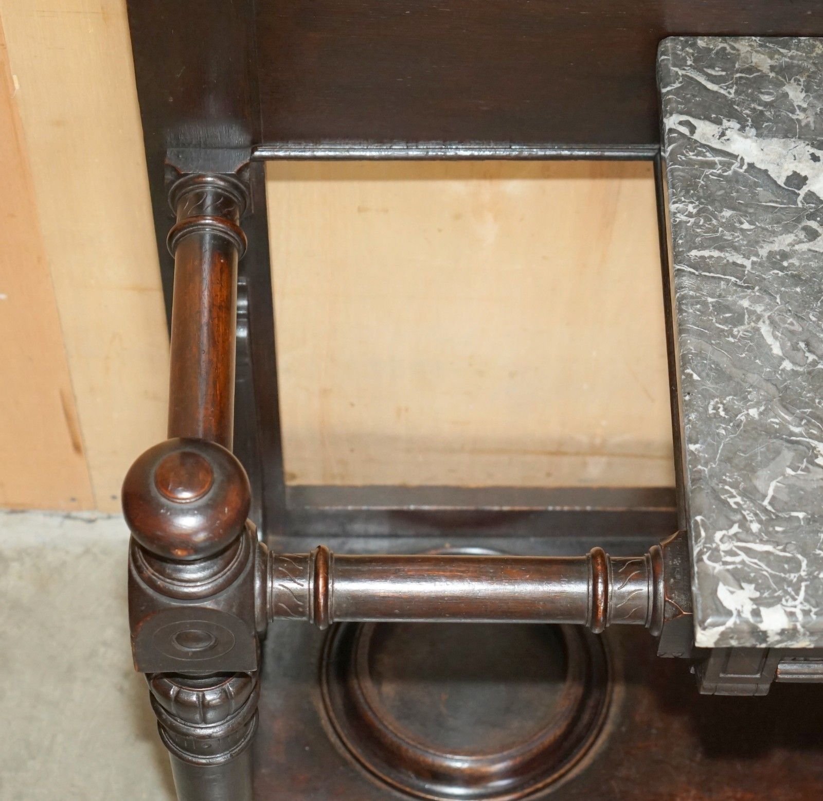 Home Decor John Maple & Co Mahogany & Marble With Italian Plaster Friezes Umbrella Stand photo