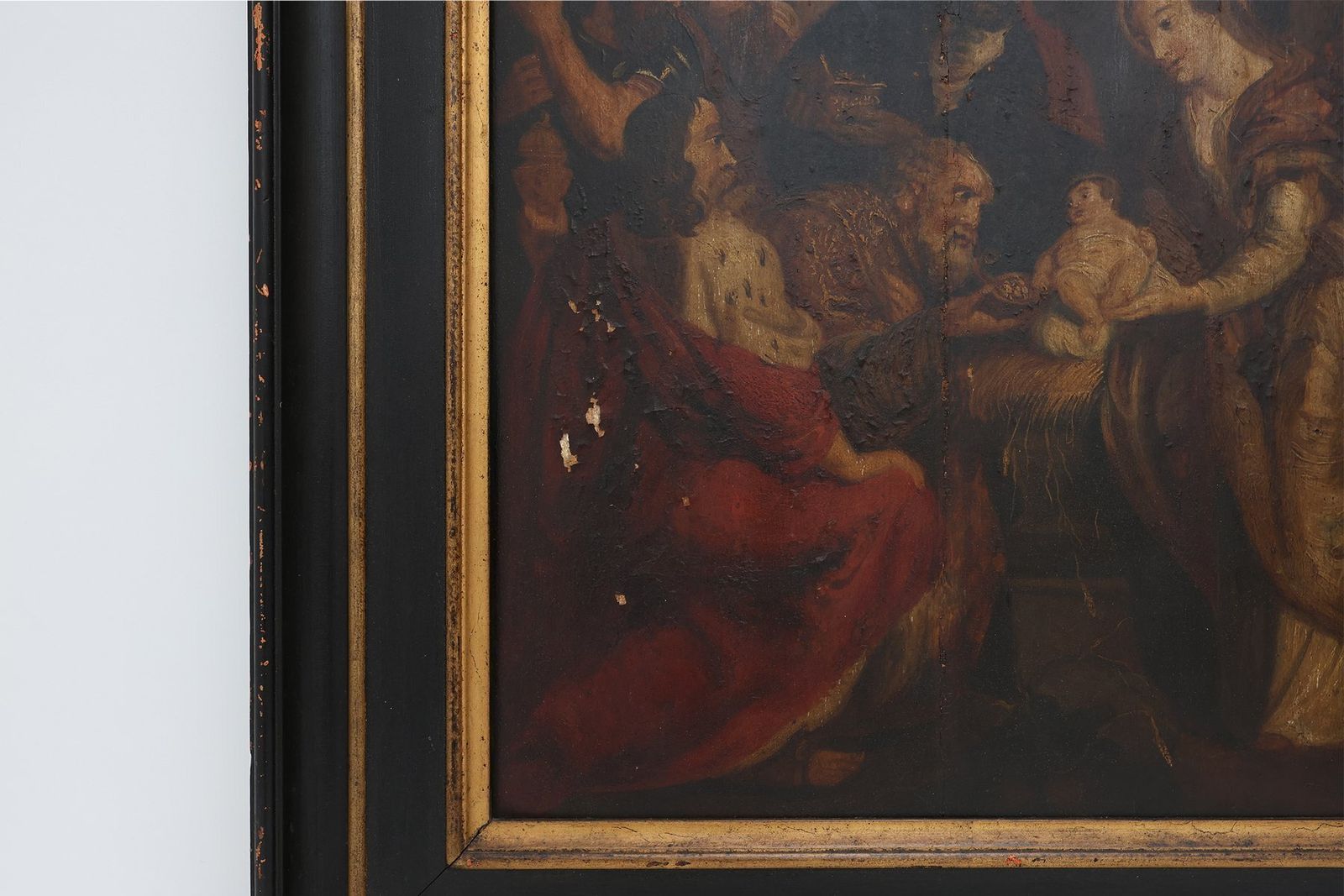 Adoration Of The Magi, Flemish, 1800s, Oil On Wood Painting, Wood, Framed photo buy