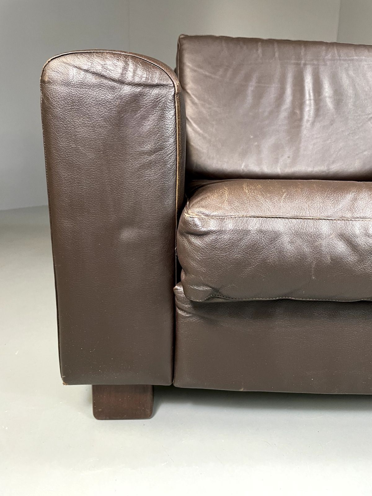 Danish Leather Lounge Chair Vintage 1970s Retro Mcm Eb5406 Mnor photo buy
