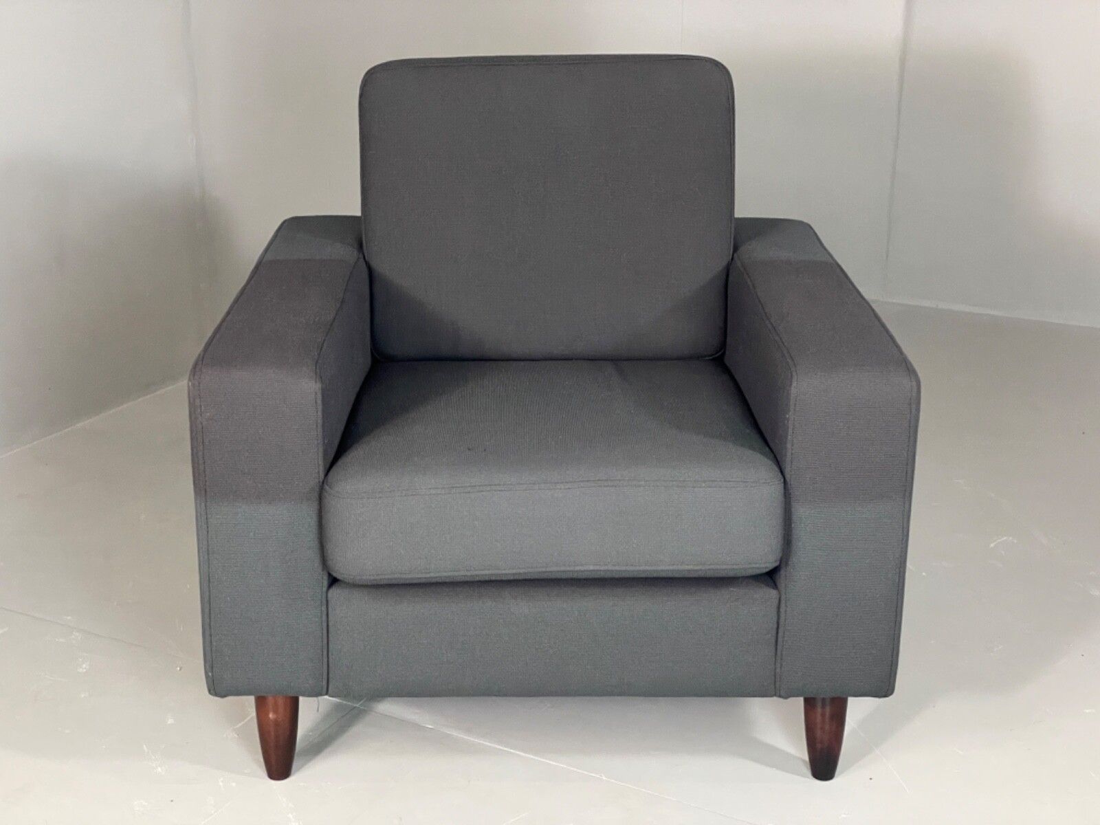 Vintage Danish Lounge Chair By Hurup Slate Grey Fabric Retro Mcm Eb6116 Mnor photo furniture