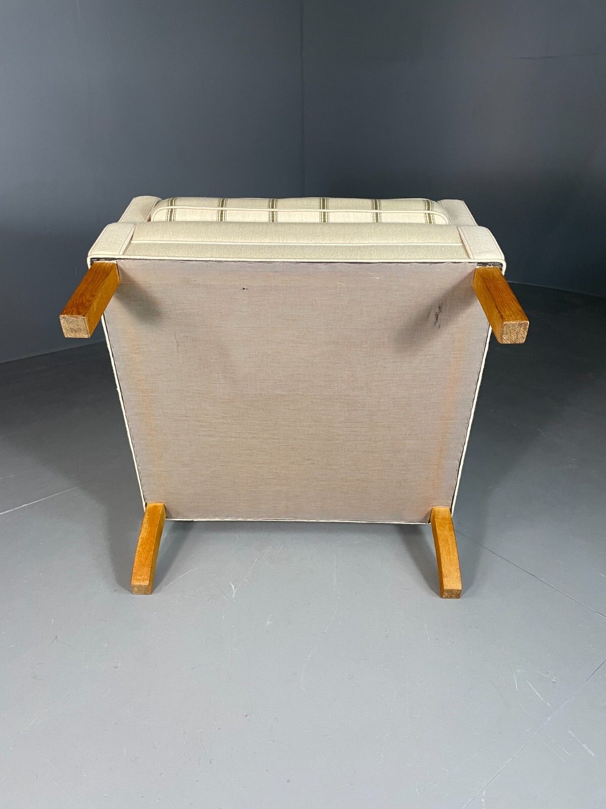 photo buy Vintage Danish Lounge Chair Cream Wool Wing Back 1979s Retro Mcm Eb6620 Mnor