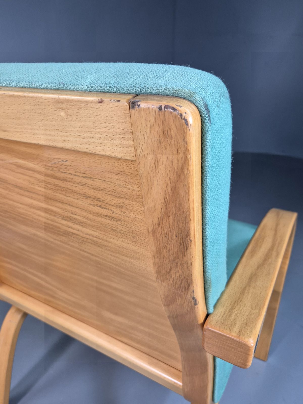 175.0 Vintage Danish Lounge Chair Mint Bentwood 1980s Retro Eb7350 Mben photo
