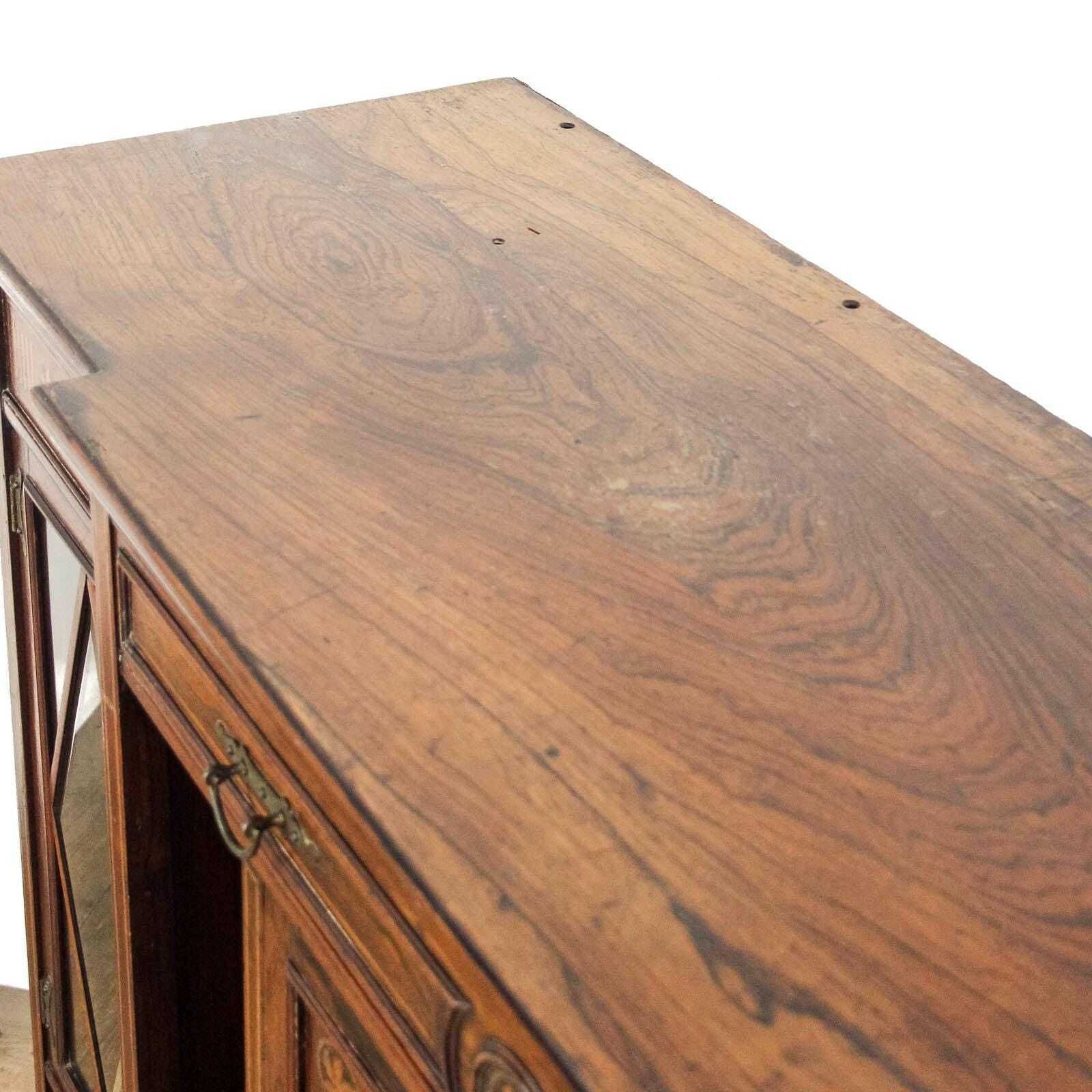Edwardian Rosewood Inlaid Side Cabinet  | Antiques | Antique Cabinet | Antique Storage | Display Cabinet (M 6477) photo vinterior