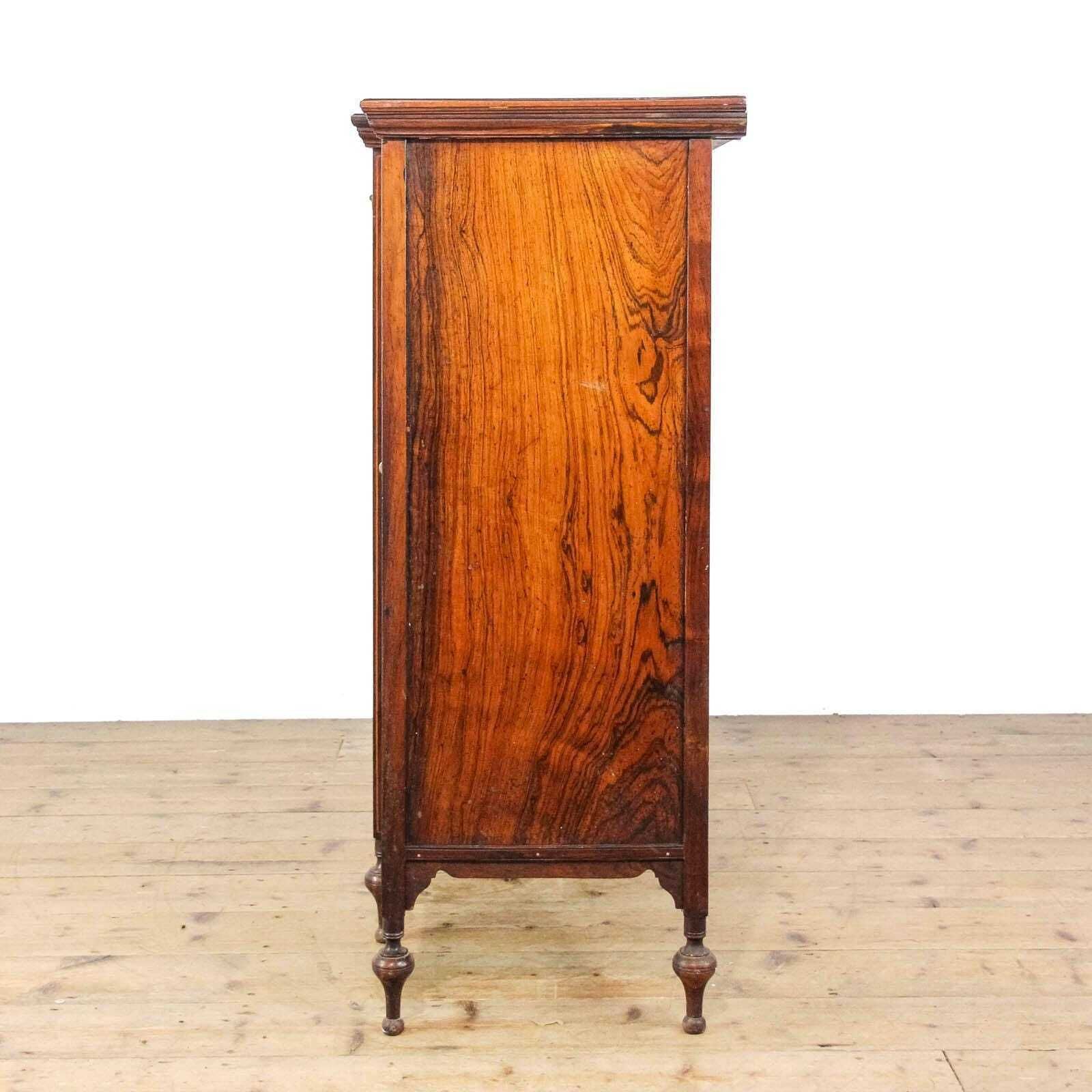 Edwardian Rosewood Inlaid Side Cabinet  | Antiques | Antique Cabinet | Antique Storage | Display Cabinet (M 6477) photo buy