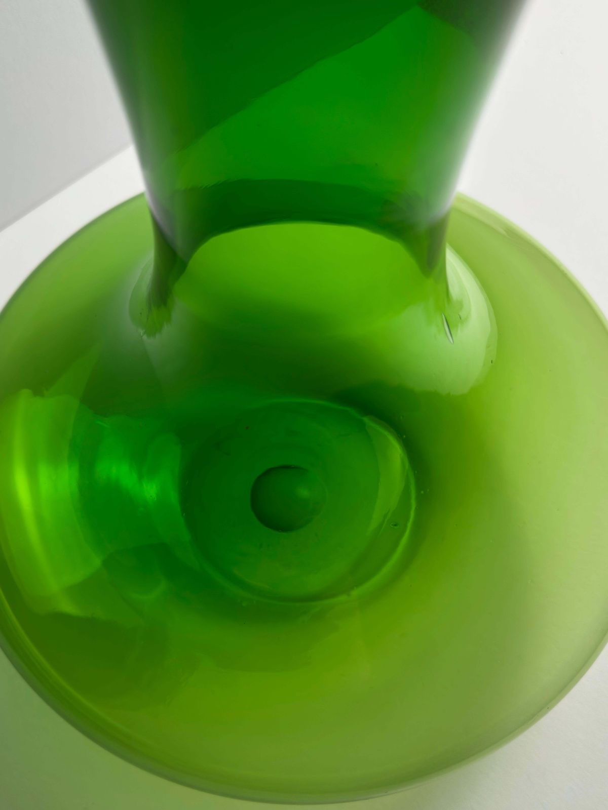 Large Green Handblown Glass Vase, Attributed To Reijmyre Glasbruk, Sweden, 1960s photo furniture