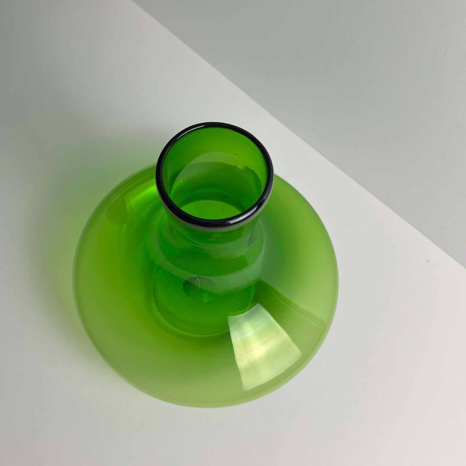Large Green Handblown Glass Vase, Attributed To Reijmyre Glasbruk, Sweden, 1960s photo 300.0