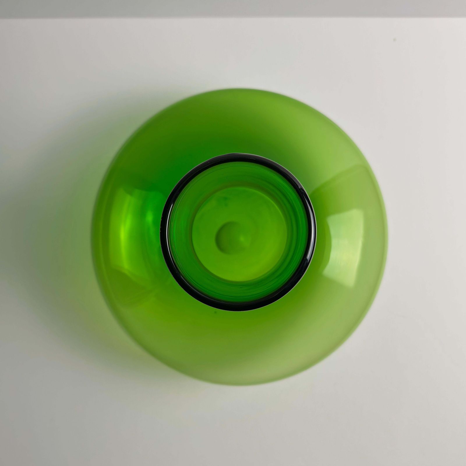 Large Green Handblown Glass Vase, Attributed To Reijmyre Glasbruk, Sweden, 1960s photo buy