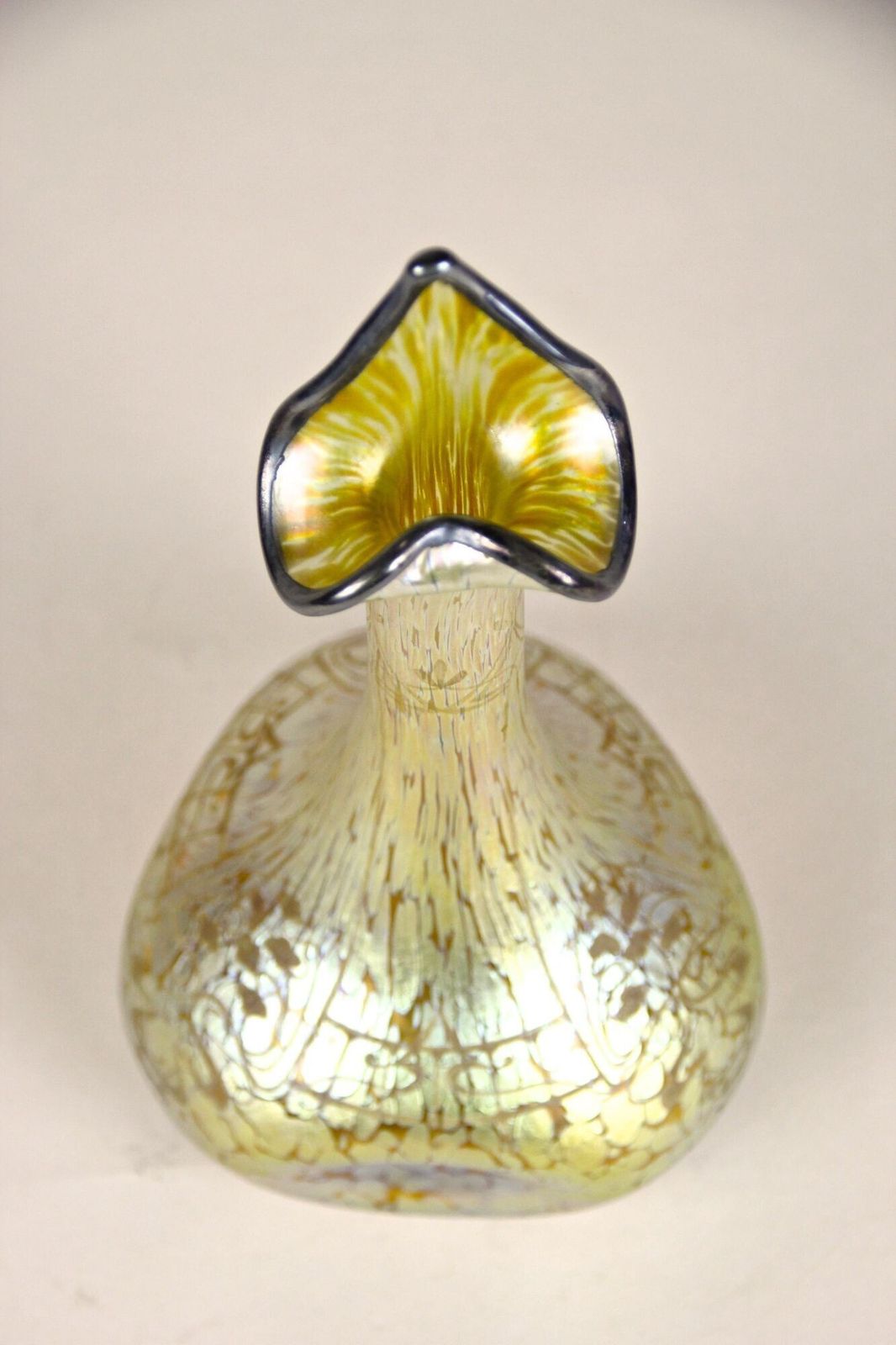 Home Decor 19th Century Art Nouveau Loetz Glass Vase   Decor Candia Papillon, Cz Ca. 1898 photo