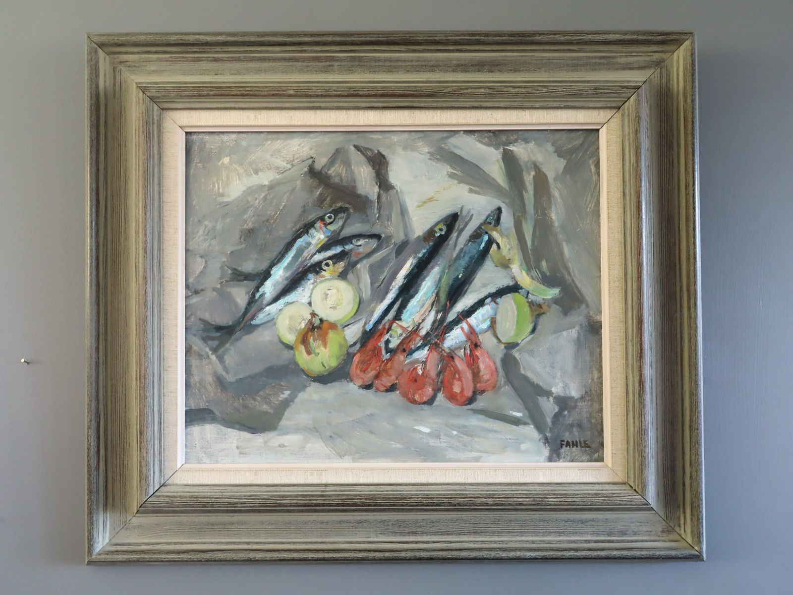 Still Life With Sardines Oil Painting