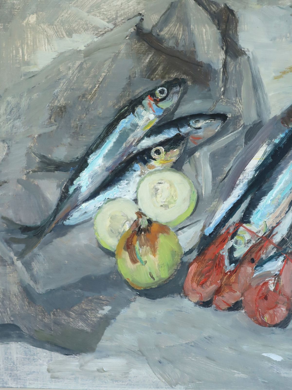 Still Life With Sardines Oil Painting photo 589.0