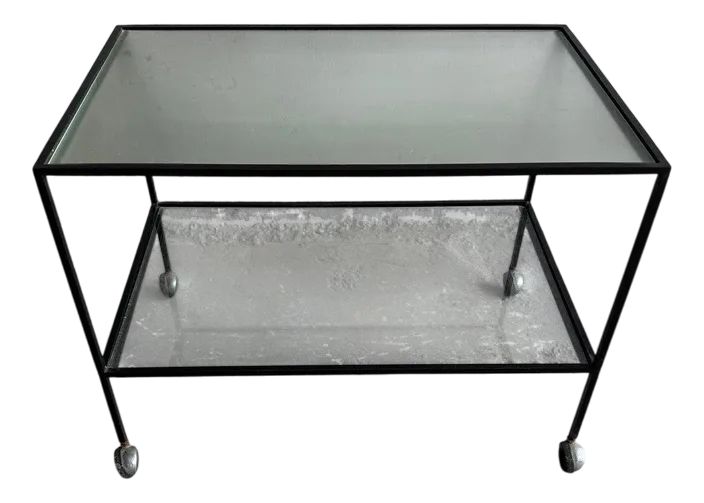 Bar Table In Metal And Glass By Herbert Hirche, 1960