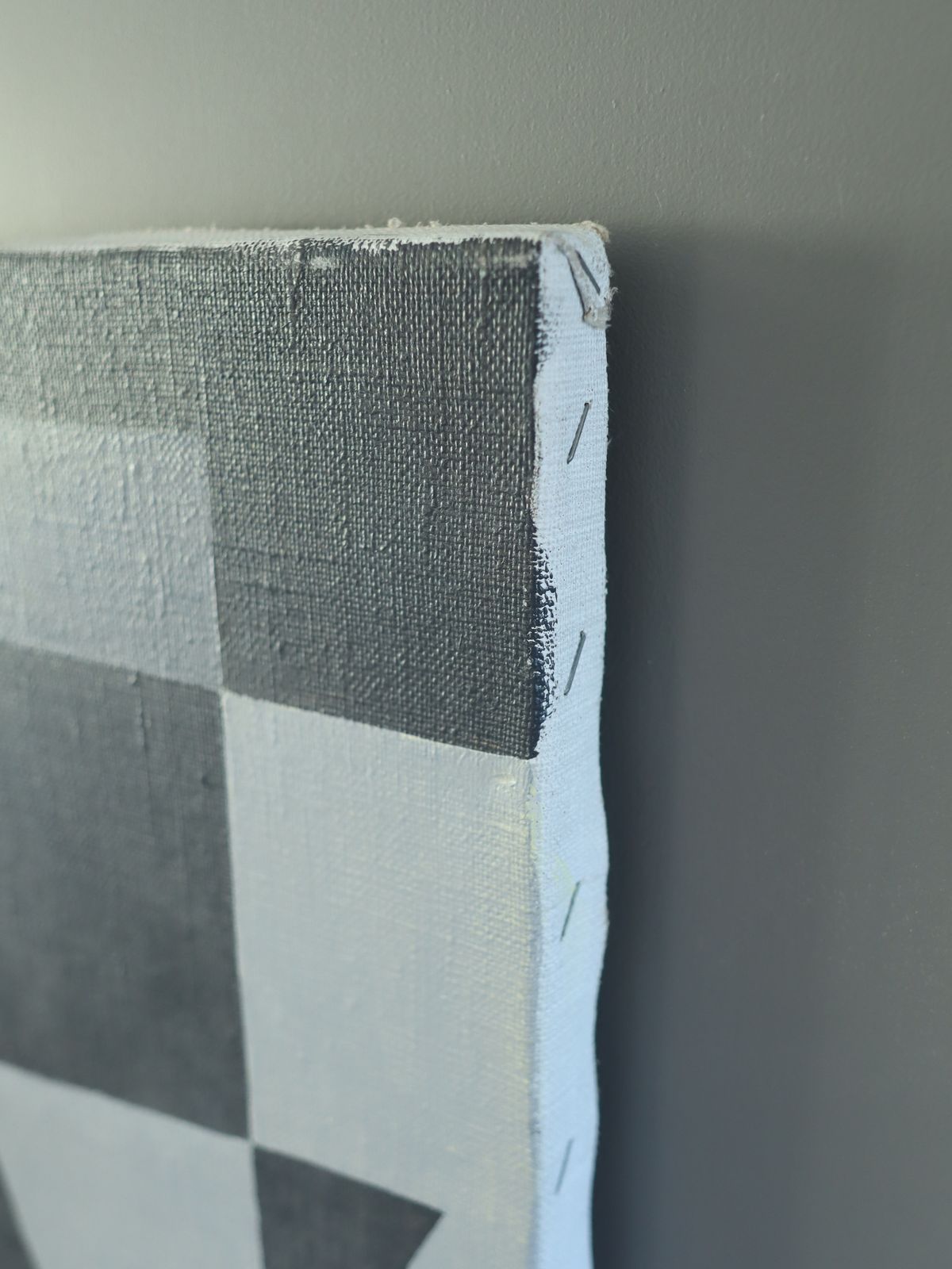 Geometry In Grey Oil Painting, Mid 20th Century photo 594.0