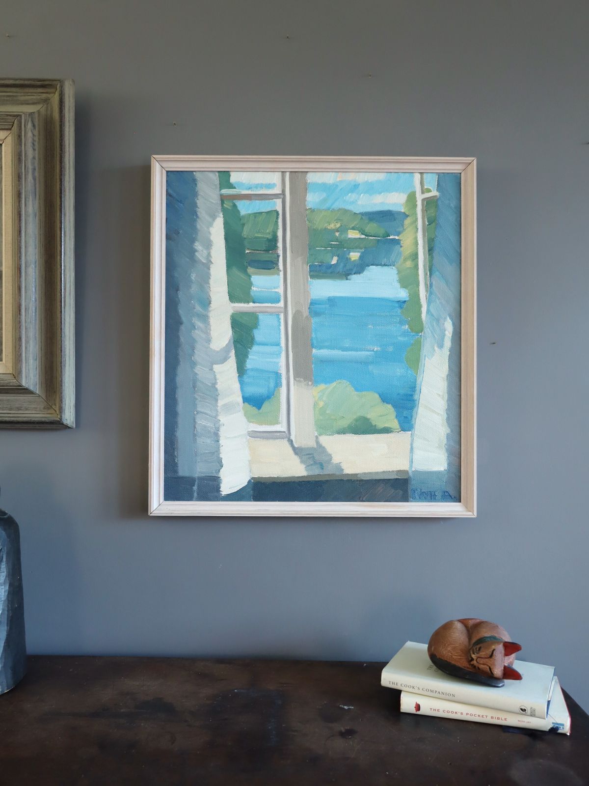 View Across The Lake Oil Painting photo for sale