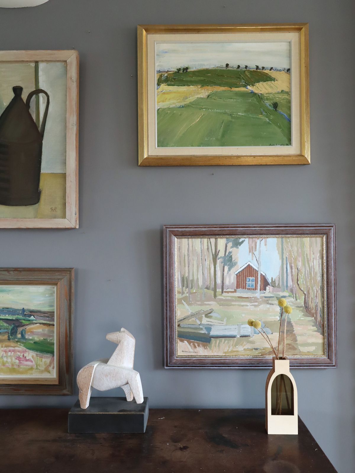 Cottage Beyond The Trees Oil Painting photo furniture