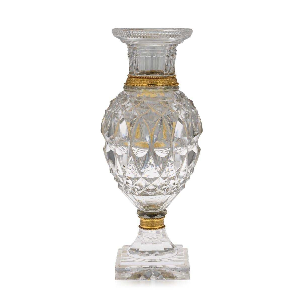 Antique 19thc French Baccarat & Ormolu Mounted "The Jokelson Vases" C.1830 photo 43507.0