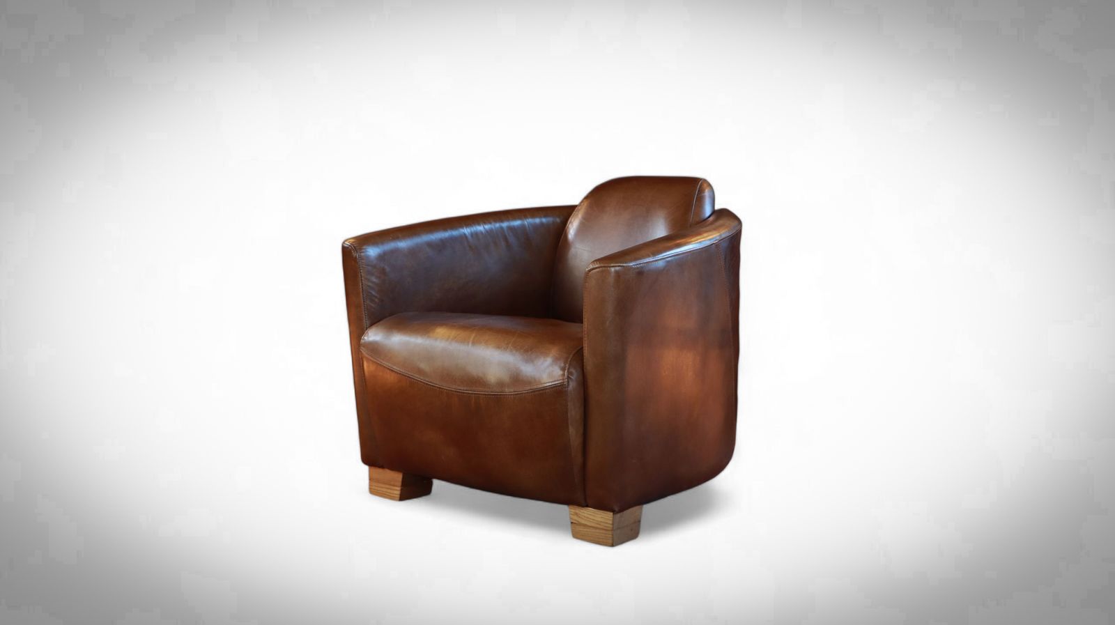 Superb Timothy Oulton Halo Mars Aviator Rocket Leather Club Armchair Cigar Brown photo furniture
