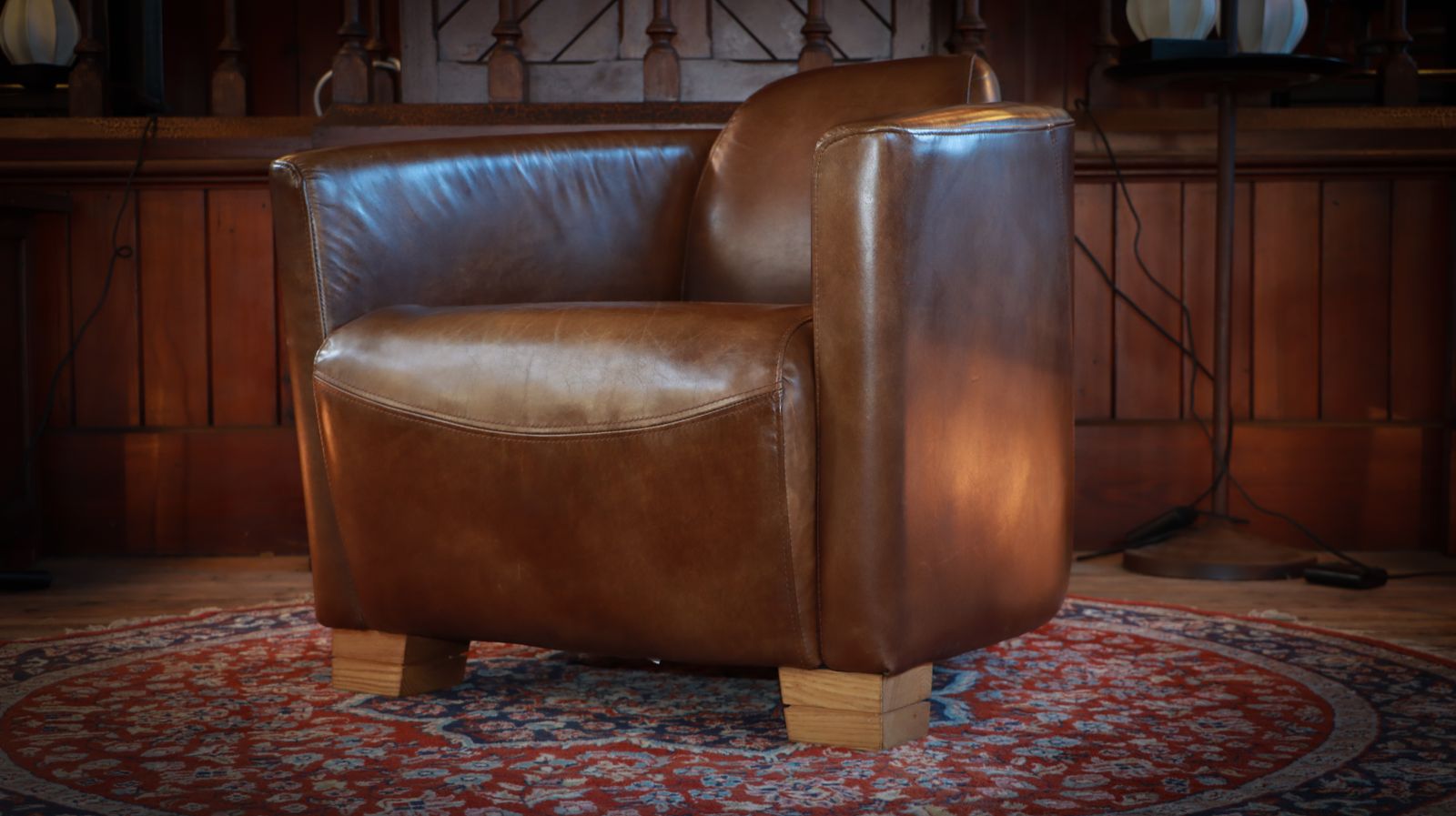 Superb Timothy Oulton Halo Mars Aviator Rocket Leather Club Armchair Cigar Brown photo buy