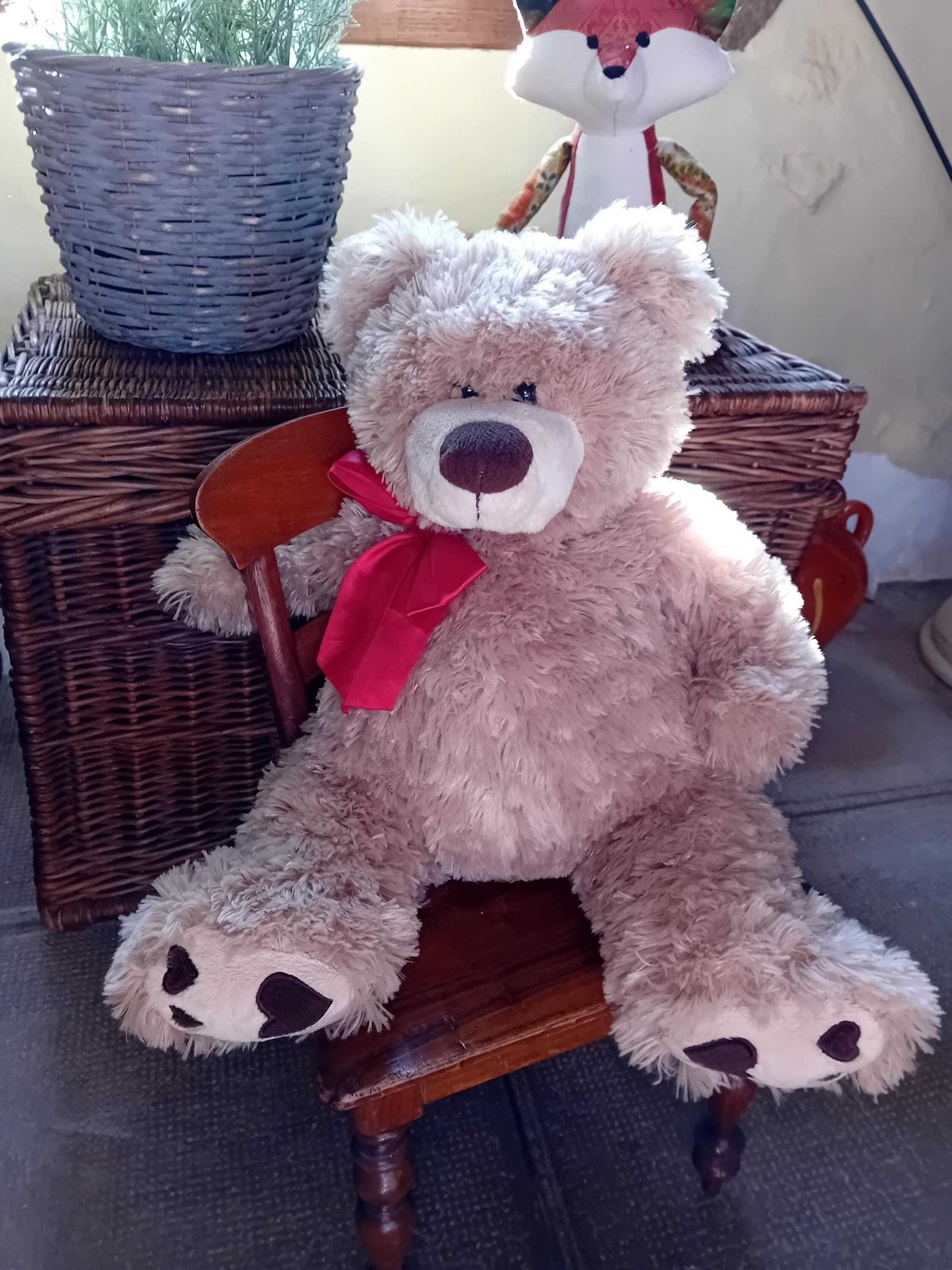 Walnut Wood Doll Chair: French Vintage Victorian Style photo for sale