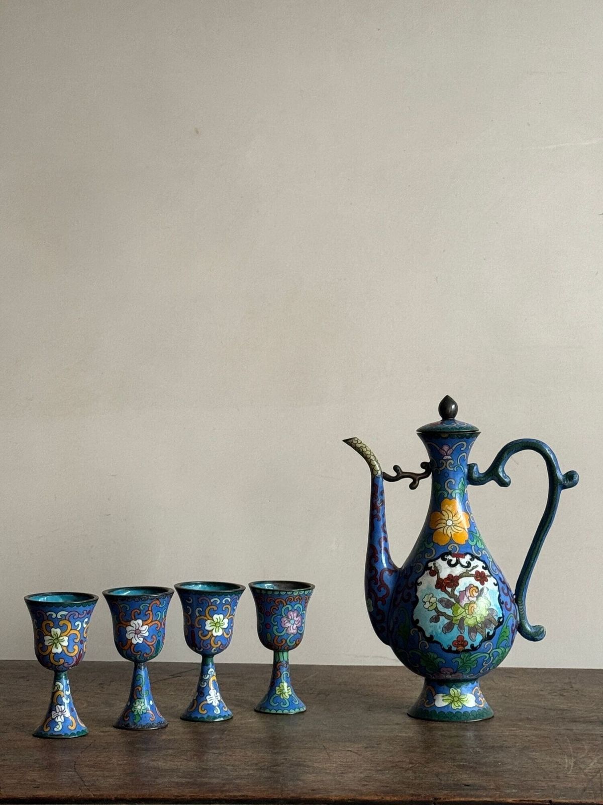photo for sale Cloisonné Enamel Ewes And Stem Cups