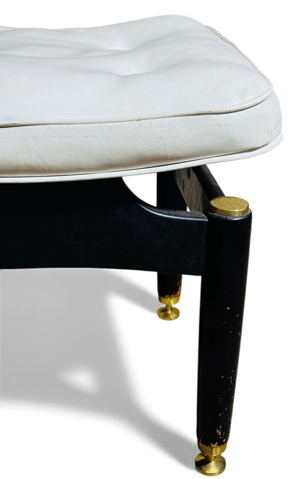 G Plan Stool Librenza Range Mid Century Retro C1950s Vinyle Brass And Ebony photo Furniture