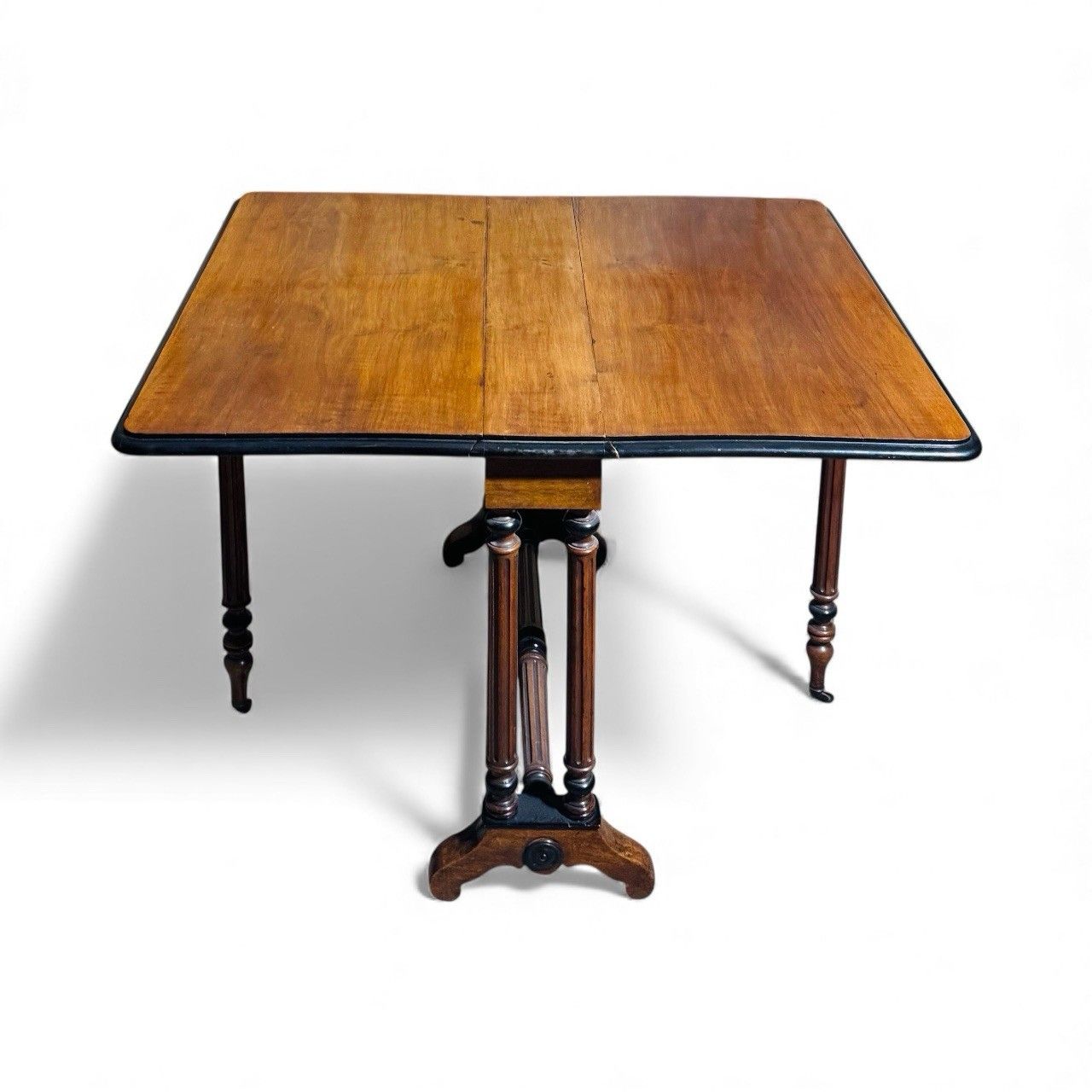 Antique Walnut And Ebony Sutherland Table Victorian Superior Quality C1850s Rare