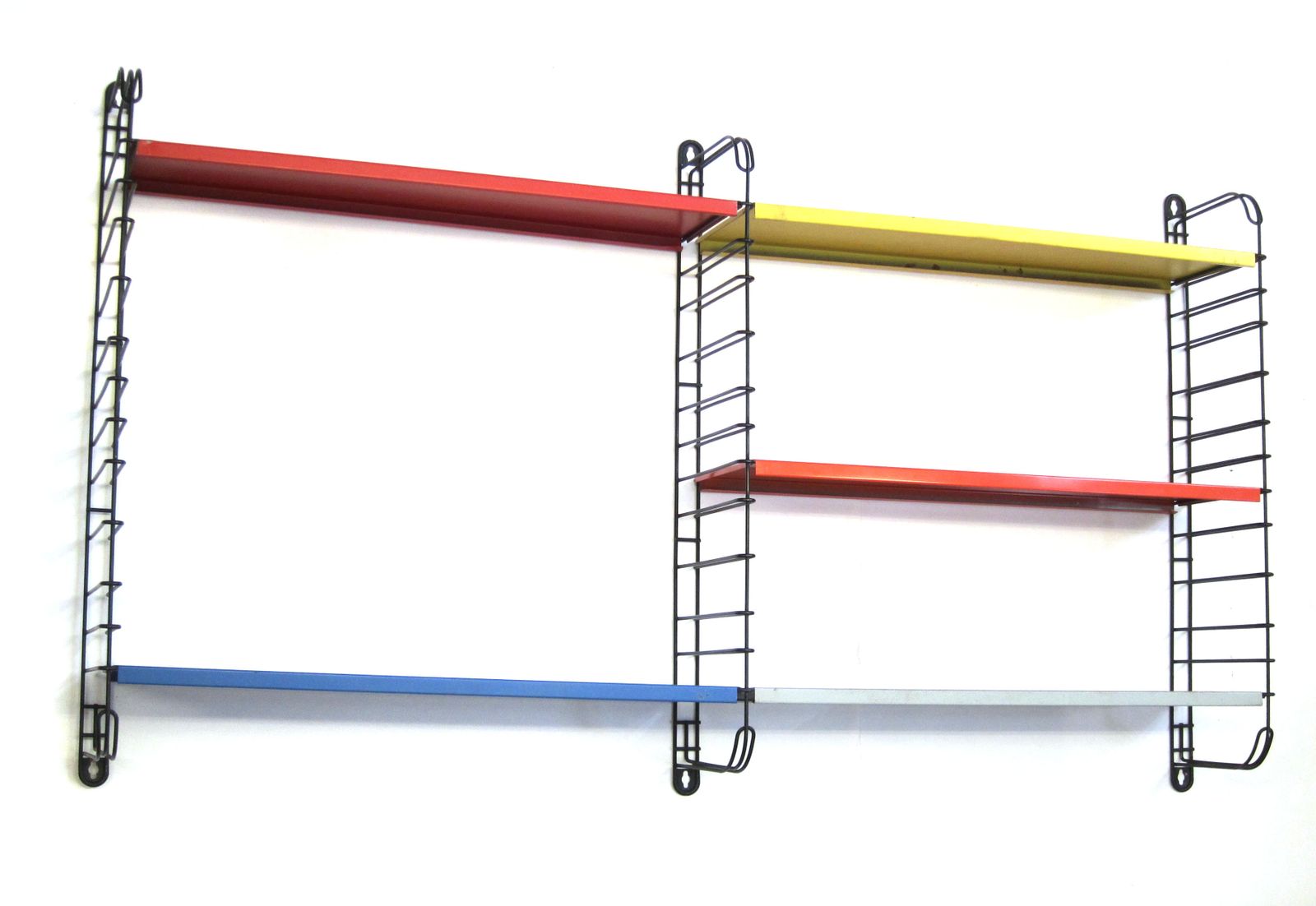 Tomado Fifties Original Metal Wall Shelf Unit Mid Century, Eames, Perriand, Prouve, Corbusier, Ponti, Vintage, Cadovius, String, Pilastro, Mategot photo vintage