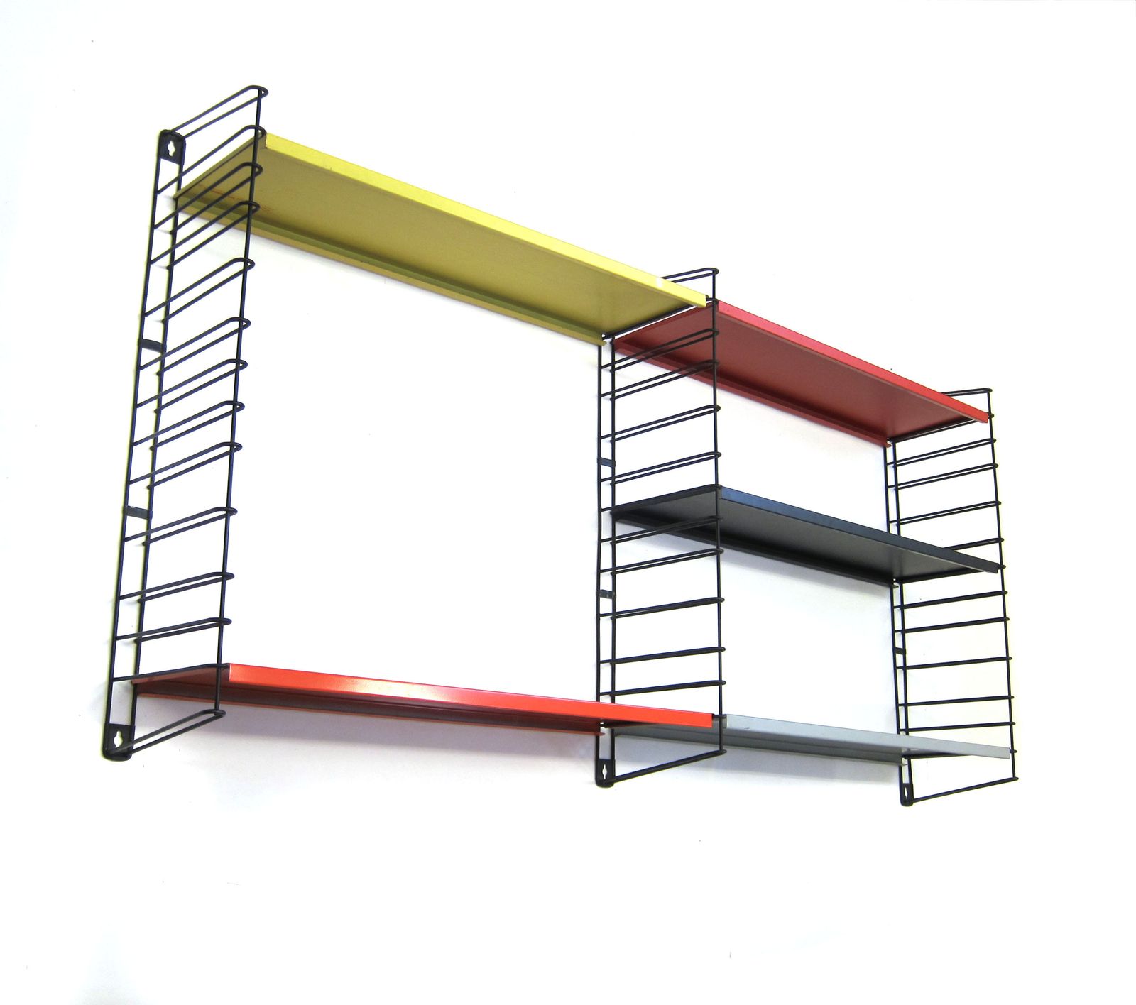 Tomado De Stijl Fifties Original Metal Wall Shelf Unit,  Pilastro, Mategot, Eames, Perriand, Prouve, Corbusier, Ponti, Vintage, Cadovius, Aalto photo furniture