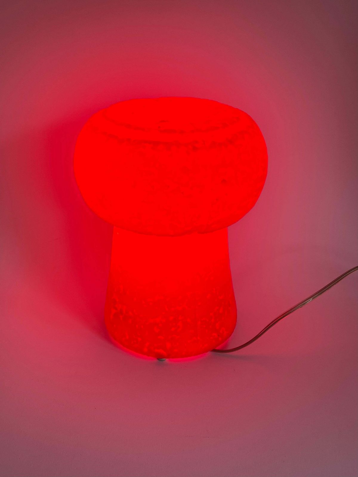 Mid Century Red Champagne Cork Lamp By Pierfrancesco Arnone photo 85.0