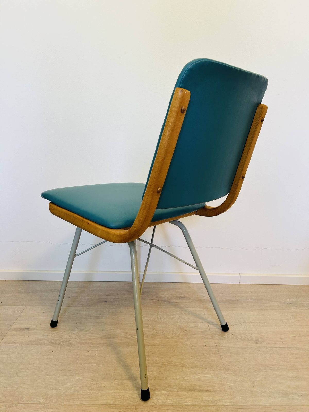 Vintage Turquoise Dining Chair By Ton, From Czechoslovakia 1960’s photo Furniture
