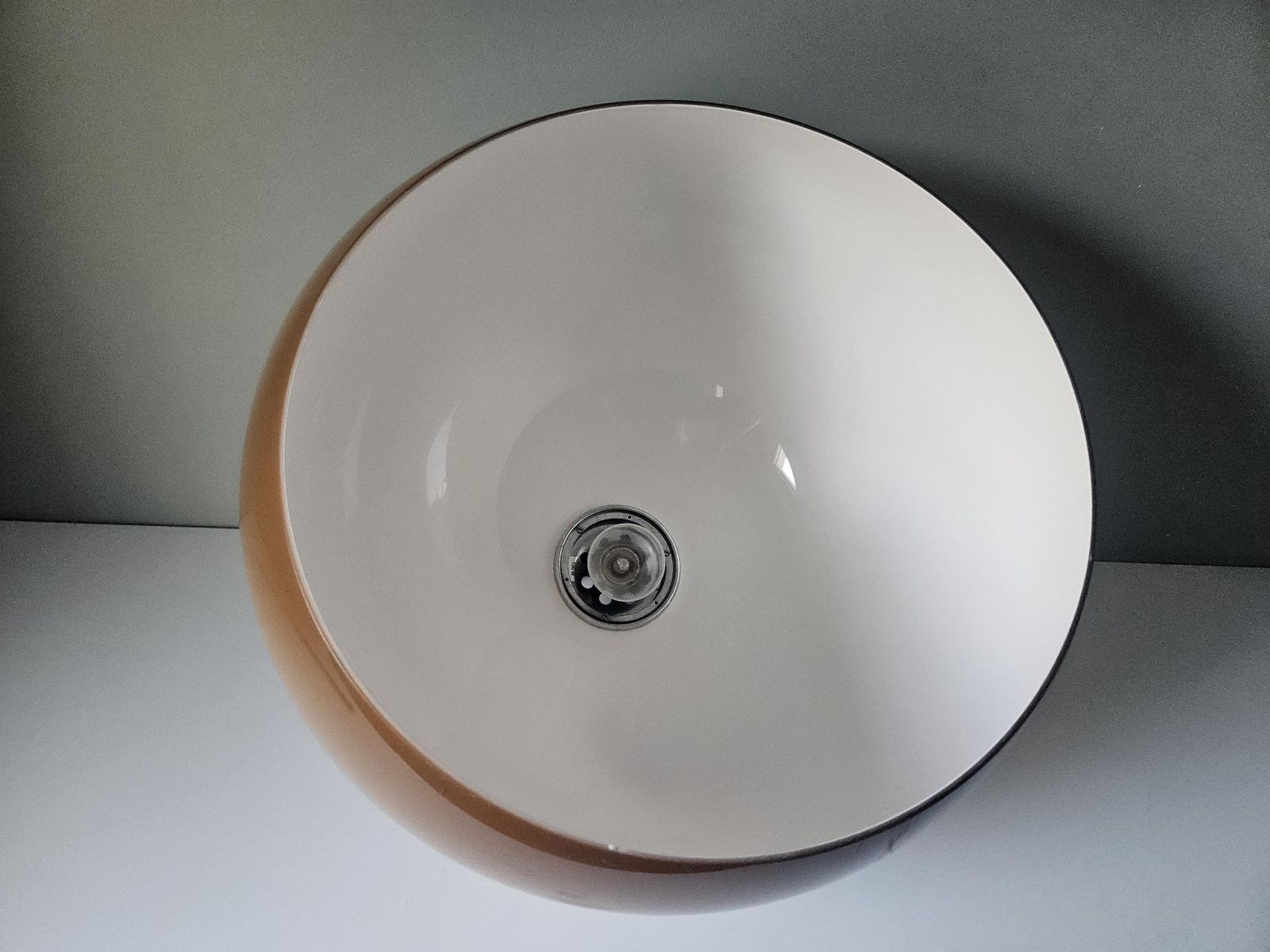 Rare Xl Ombre Caramel Meblo Guzzini Pendant Light Luigi Massoni Jolly Lamp photo vinterior