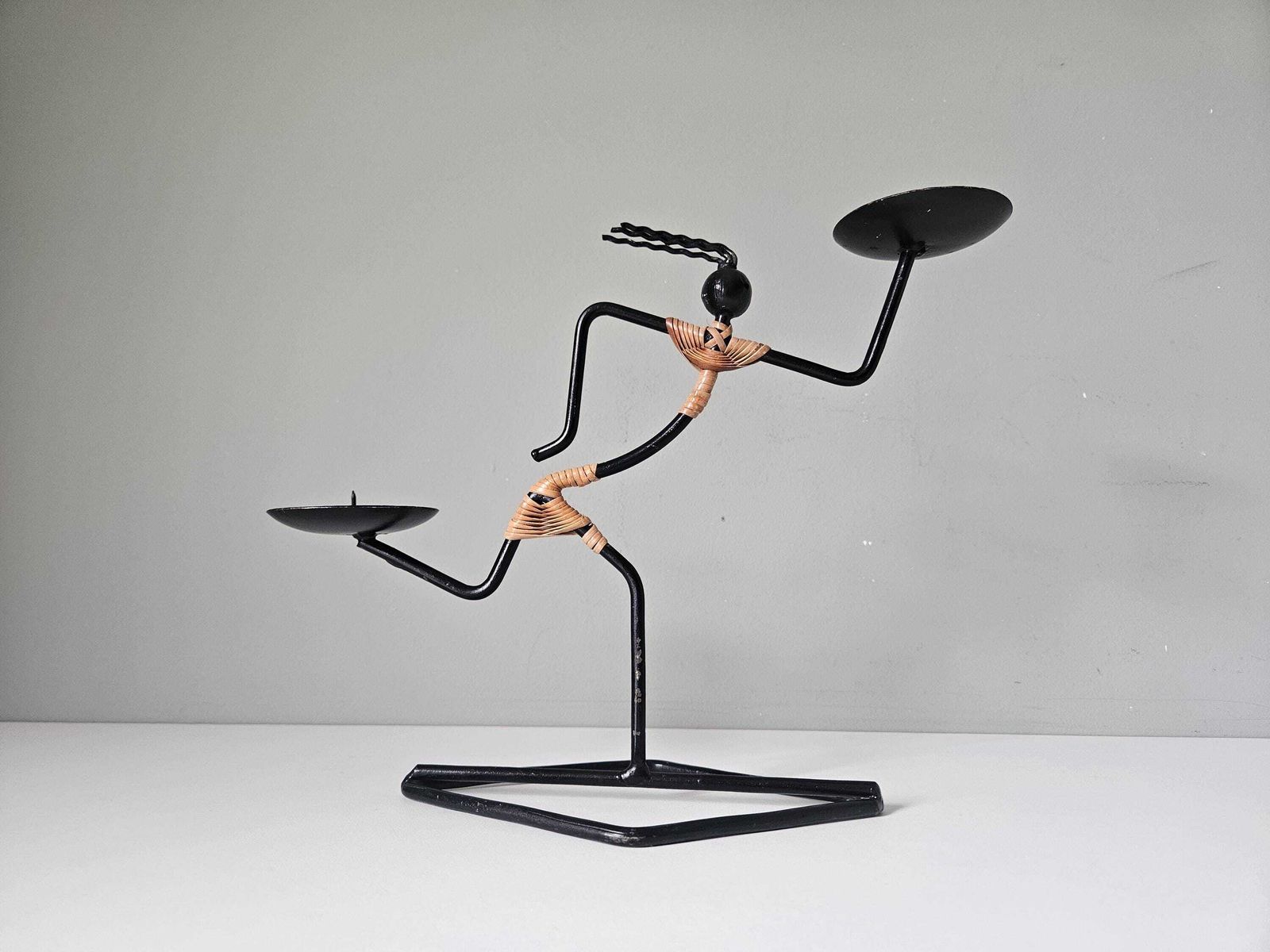 Laurids Lønborg Denmark Candle Holder: Mid Century Modern Abstract Figure photo 73.0