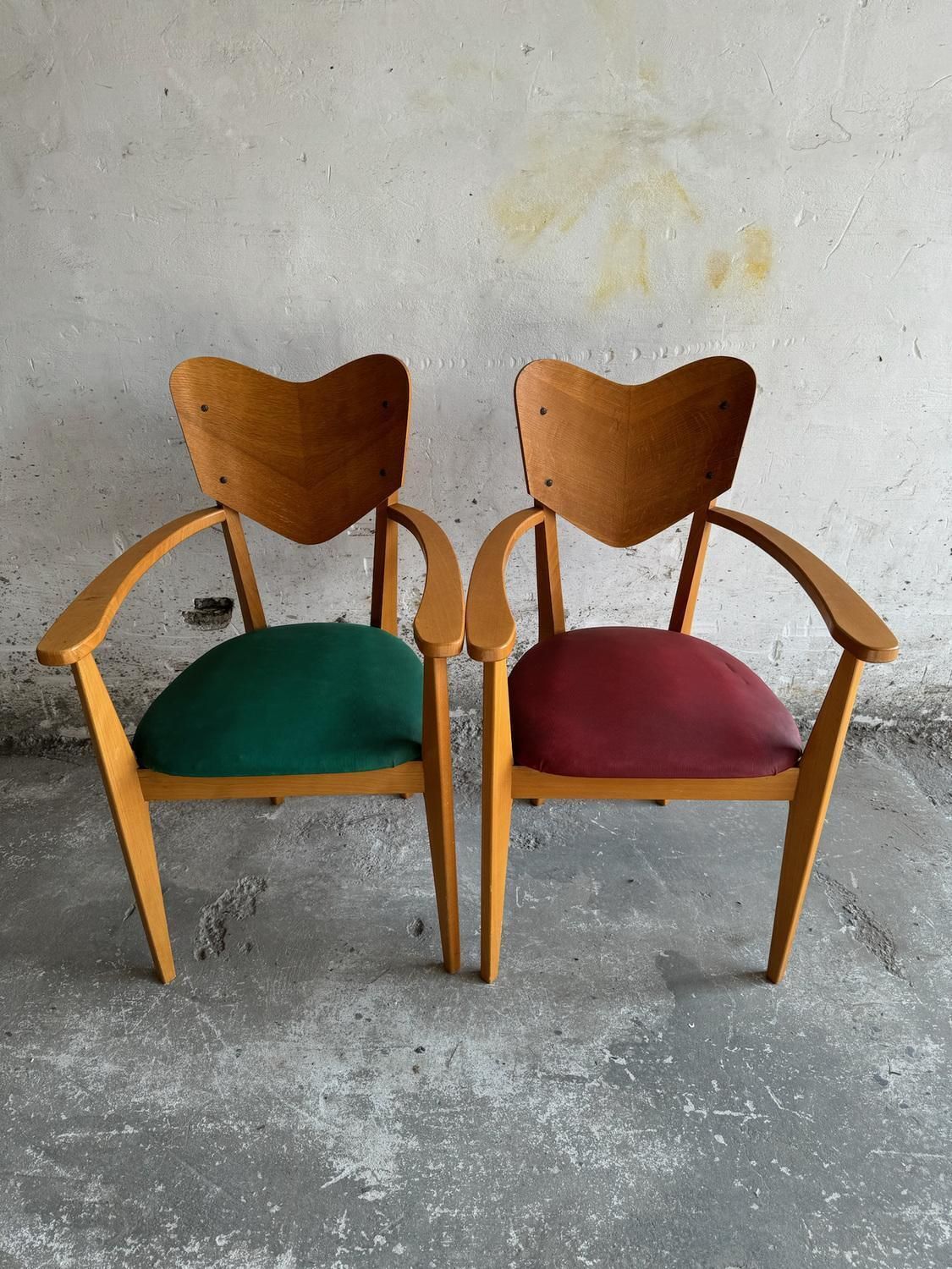 Heart Model Chairs By René Jean Caillette, 1950s, Set Of 6 photo vinterior