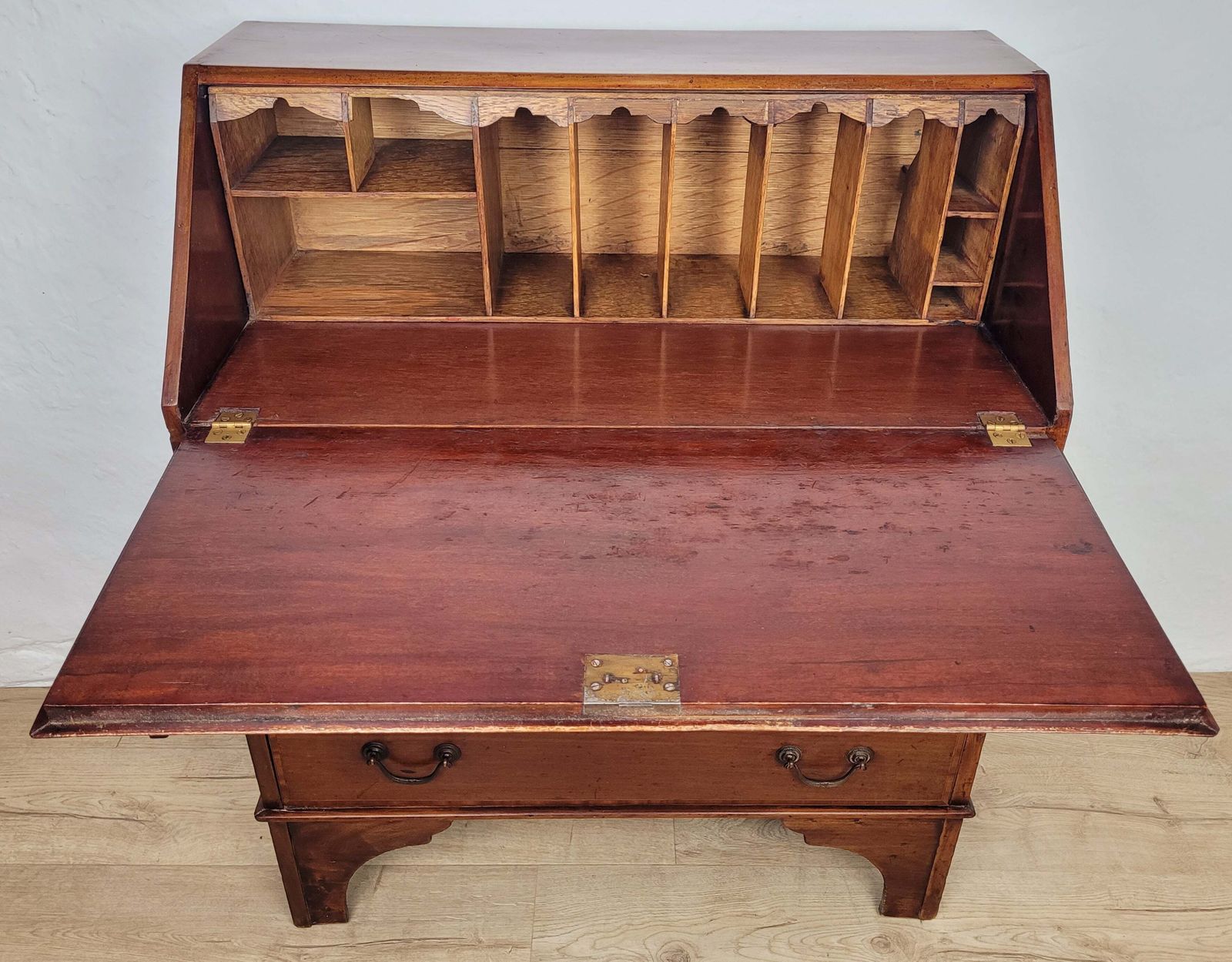 photo furniture Edwardian Writing Bureau Desk Key & Lock Shell Motif 1910 Delivery Available