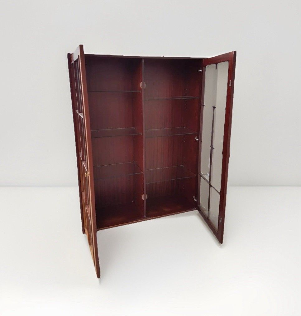 Vtg Late Mid Century Danish Media Glass Cabinet Unit Bookcase *Delivery Availab photo furniture