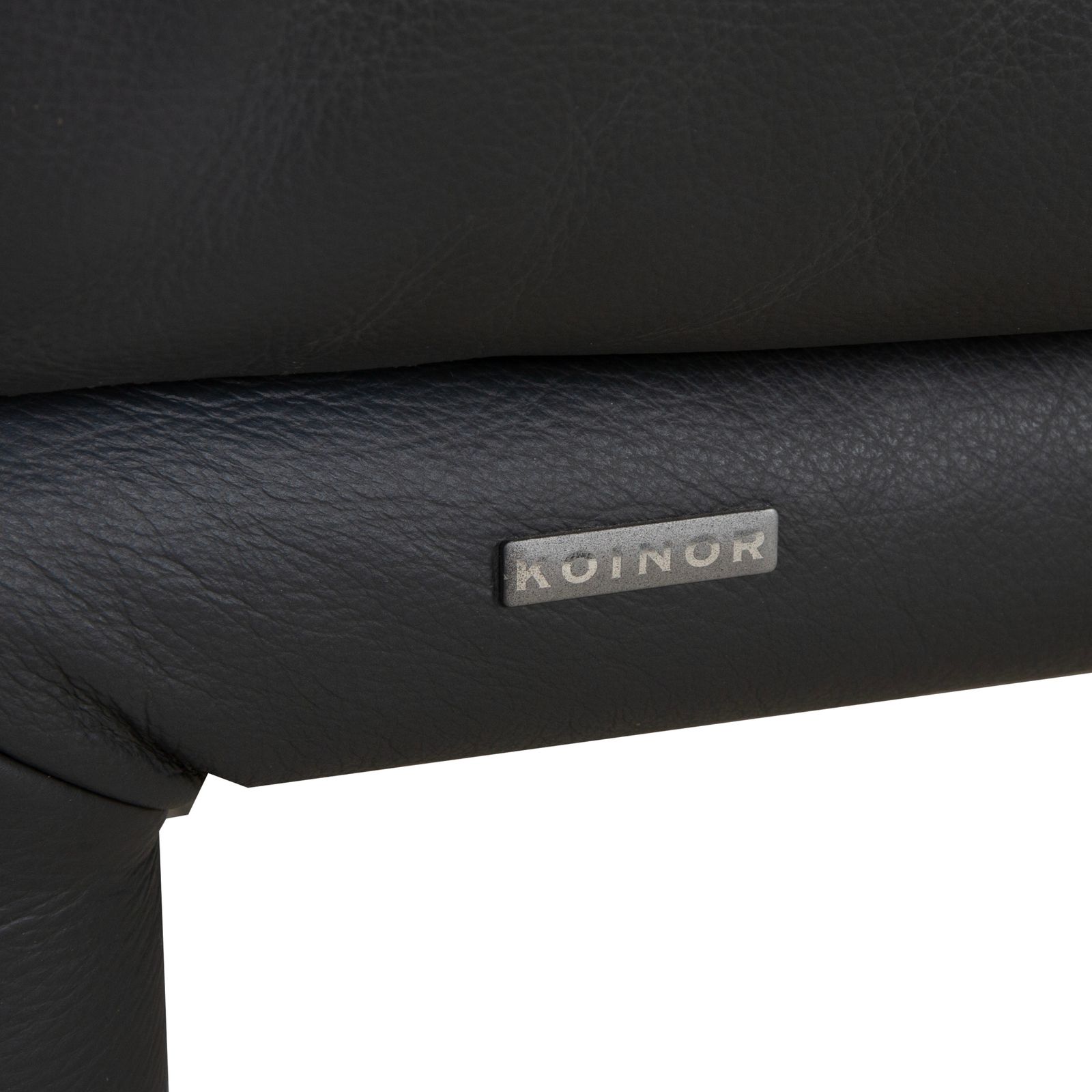 Mobilier Méridienne Koinor Raoul en cuir gris anthracite foncé, fonction électrique photo