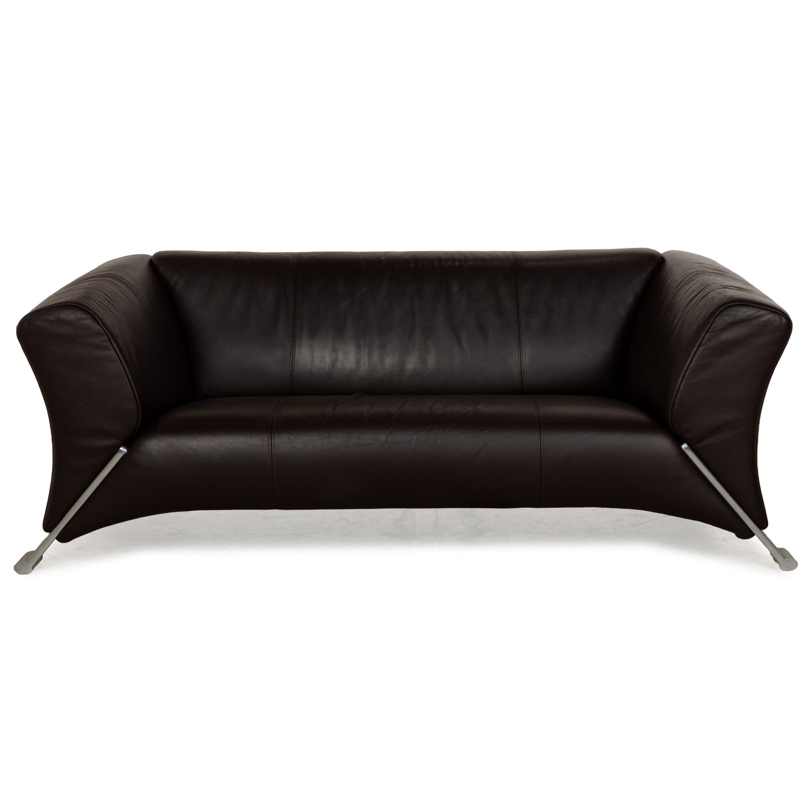Canapé 3 places Rolf Benz 322 en cuir brun rouge